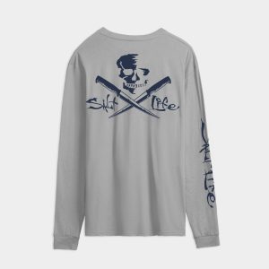 Men's Skull and Fillet Long Sleeve Tee