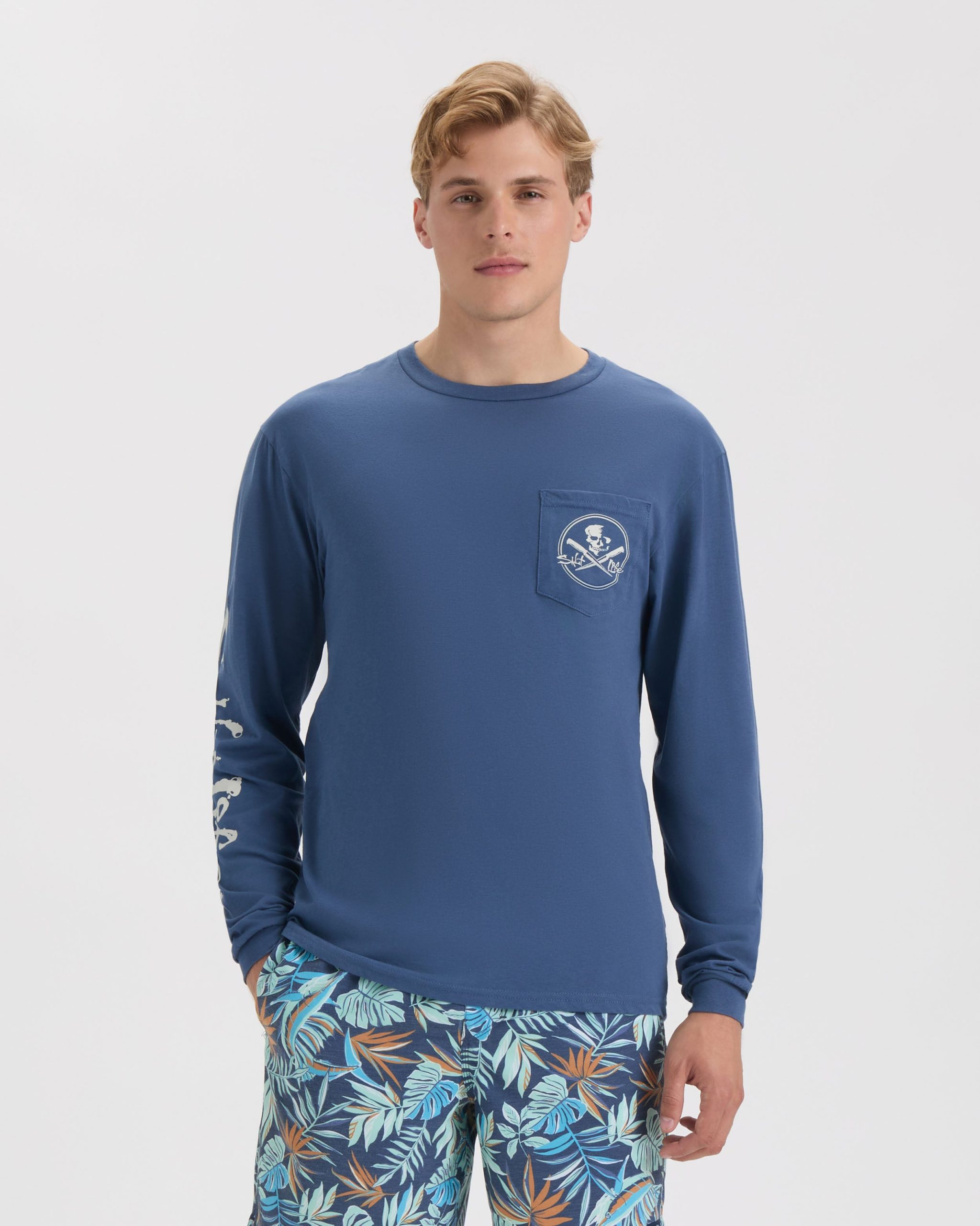 Men's Skull and Fillet Long Sleeve Shirt - Image 2