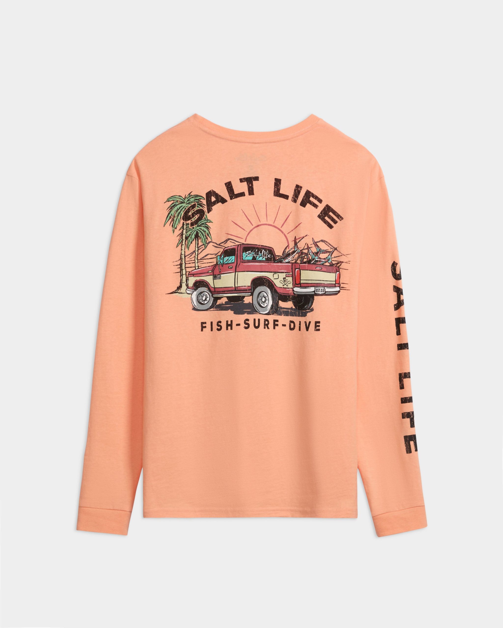 Men's Truck and Tail Long Sleeve Shirt