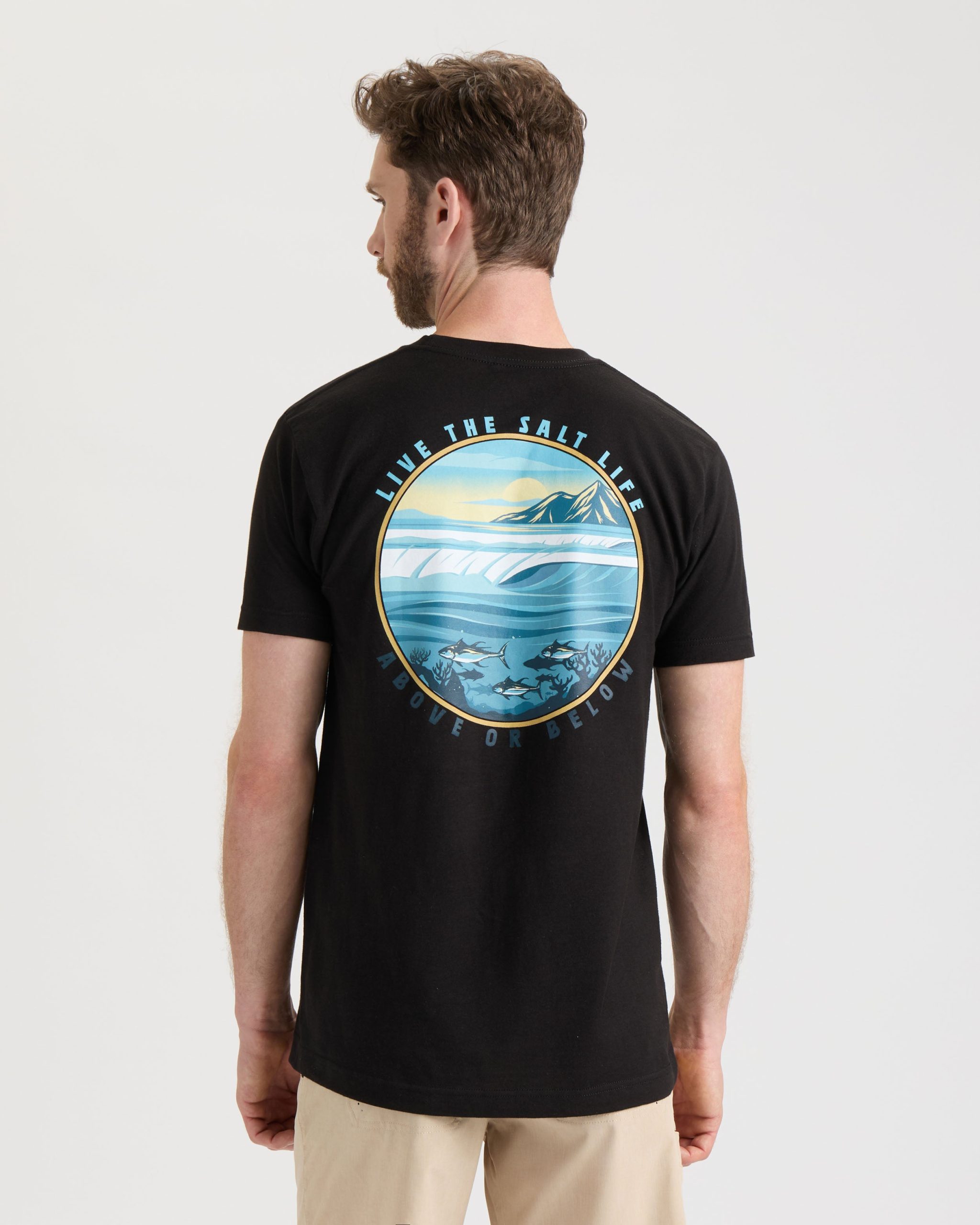 Men's Line Above or Below Short Sleeve Tee - Image 4