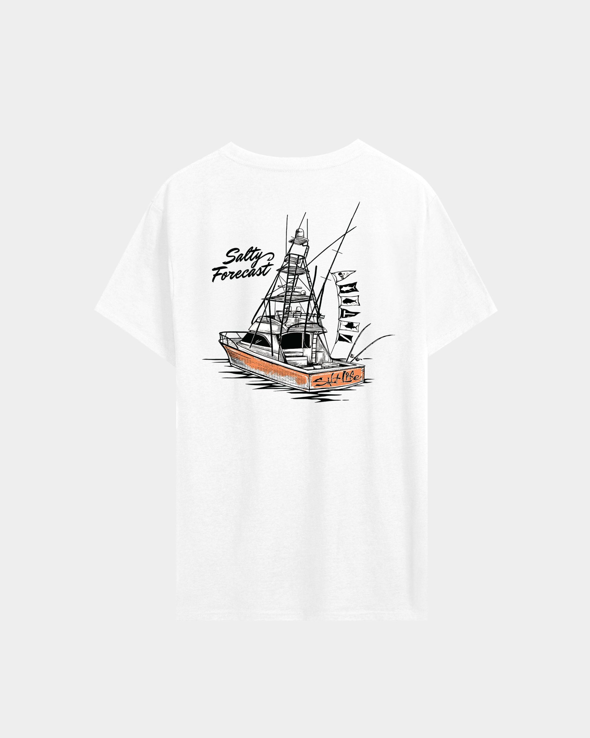 Men's Salty Forecast Boat Short Sleeve Tee