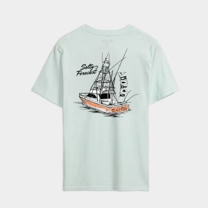 Men's Salty Forecast Boat Short Sleeve Tee