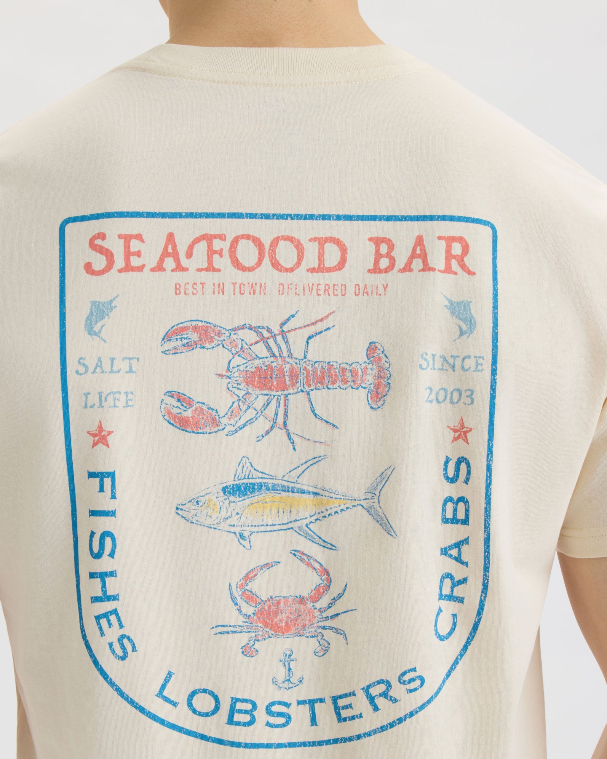 Men's Seafood Bar 30's Tee - Image 5