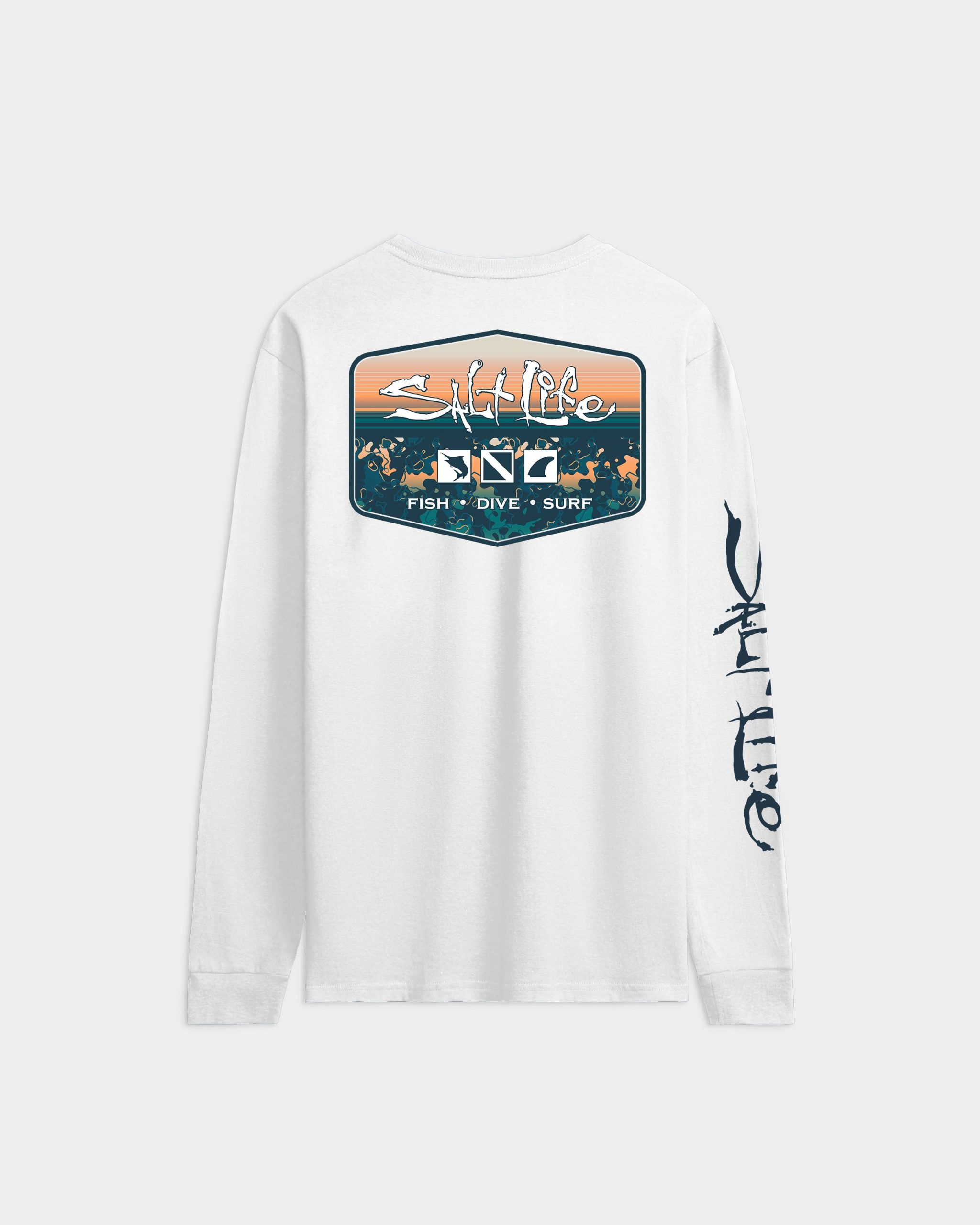 Men's Liquid Depth Badge Long Sleeve Tee