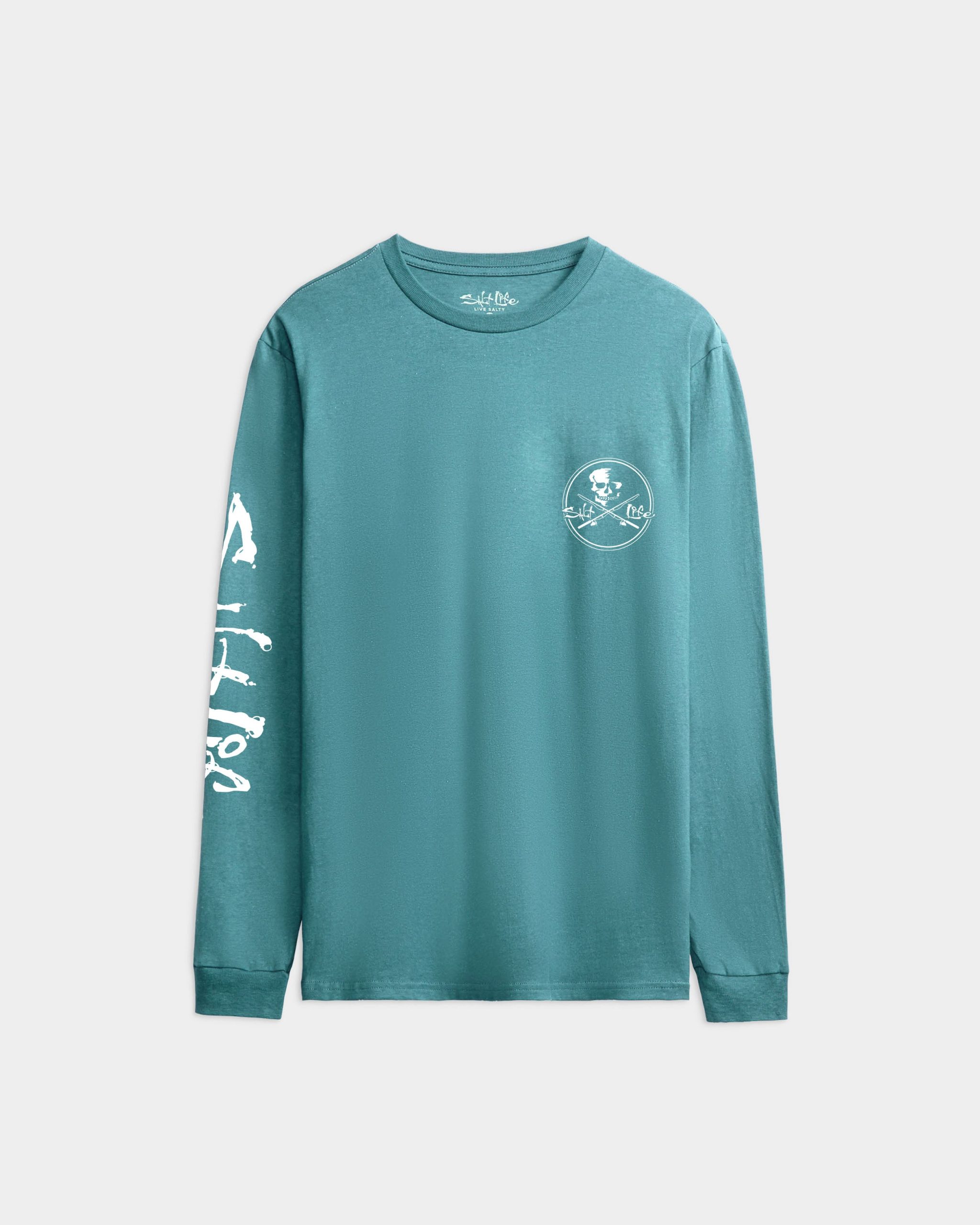 Men's Skull and Poles Long Sleeve Tee - Image 2