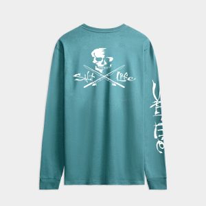 Men's Skull and Poles Long Sleeve Tee