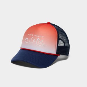 Red. White & Waves Hat