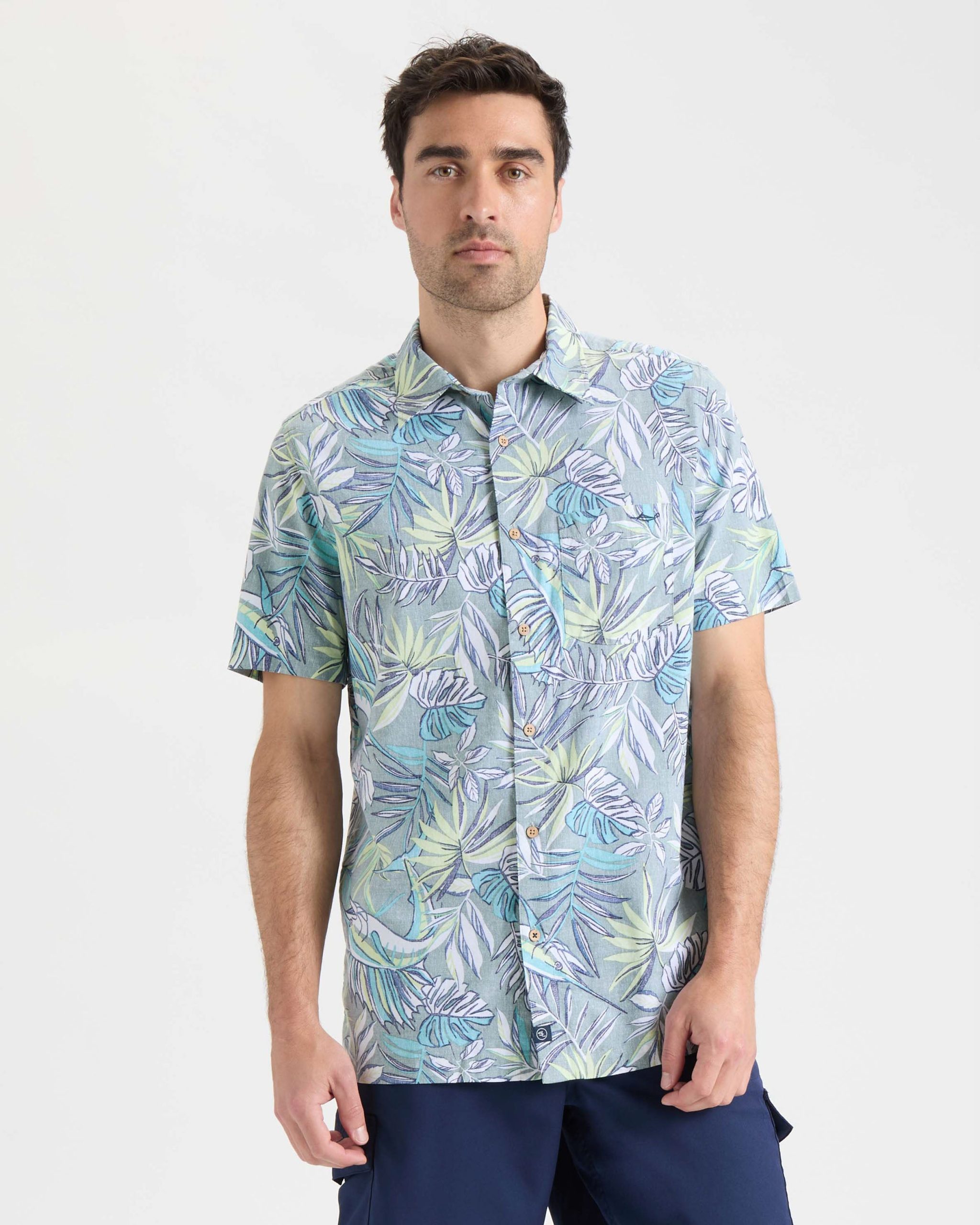 Men's Lush Canopy Woven Short Sleeve Shirt - Image 2