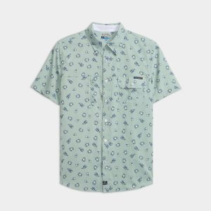 Men's Crustacean Life Woven Short Sleeve Shirt