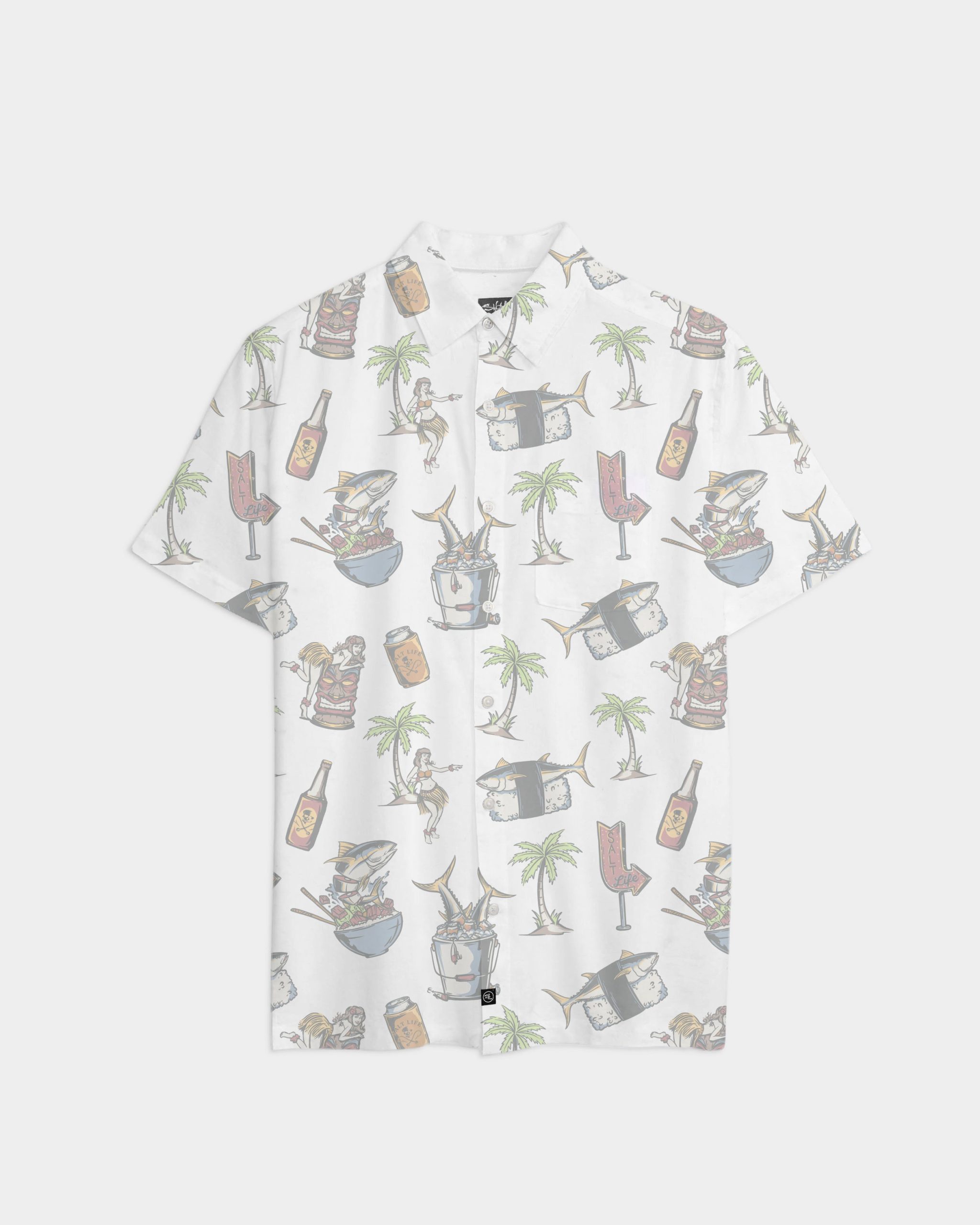 Men's Poke Night Woven Short Sleeve Shirt