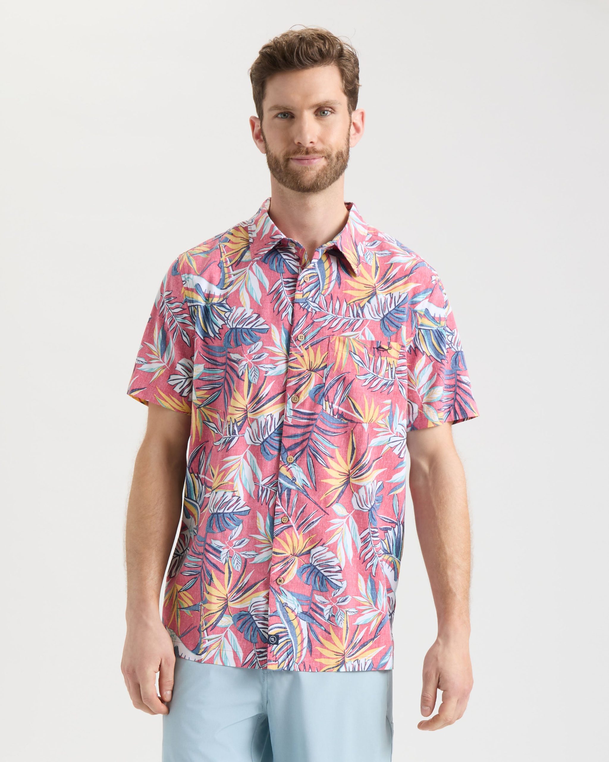 Men's Lush Canopy Woven Short Sleeve Shirt - Image 2