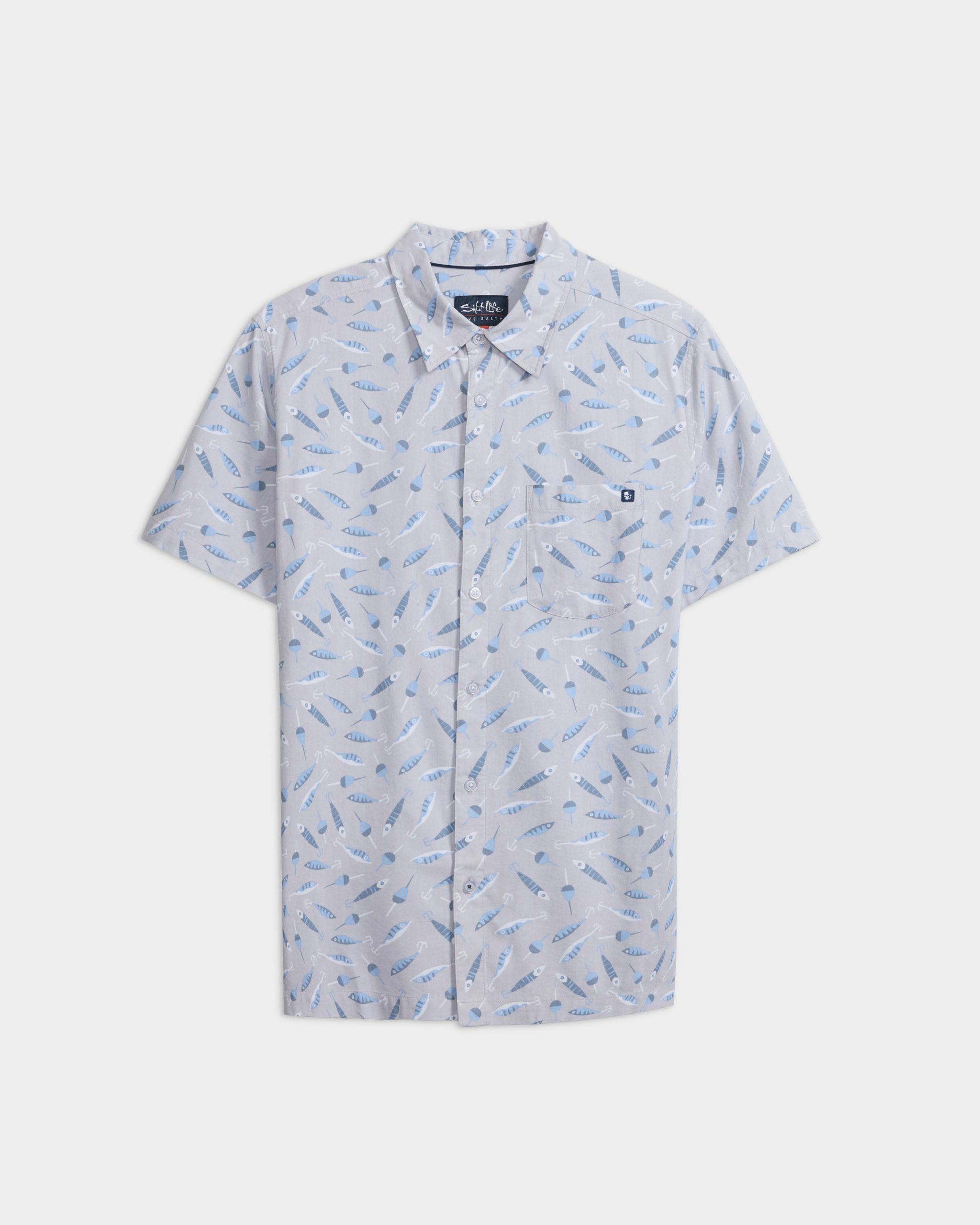 Men's Tempting Tackle Woven Short Sleeve Shirt