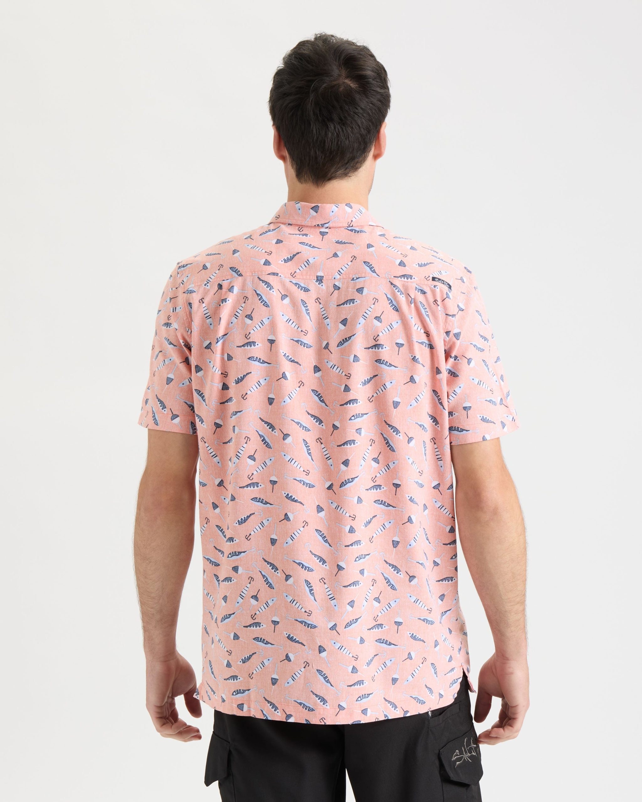 Men's Tempting Tackle Woven Short Sleeve Shirt - Image 5