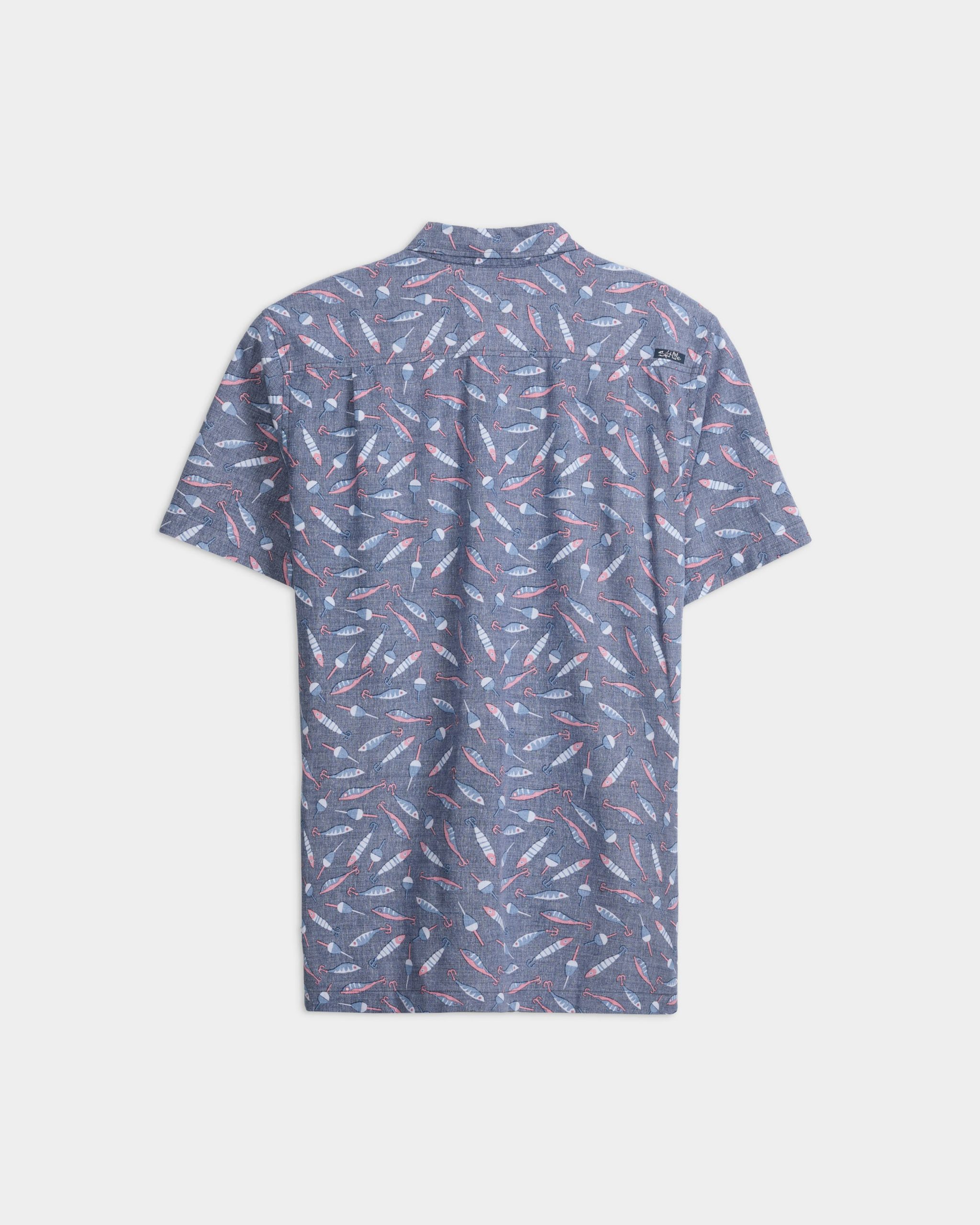 Men's Tempting Tackle Woven Short Sleeve Shirt - Image 7