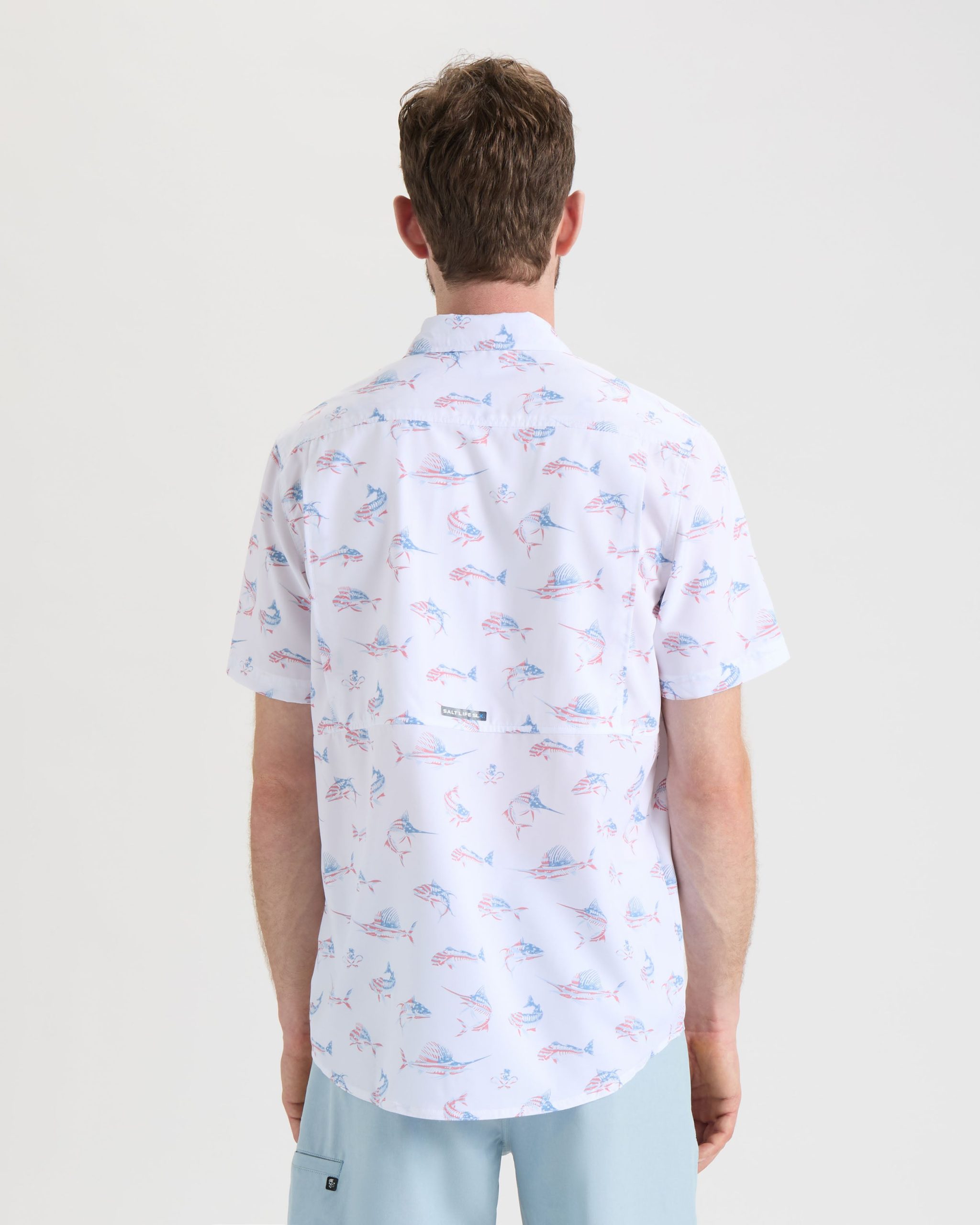 Men's Fish N' Bones Americana SLX Performance Short Sleeve Shirt - Image 4