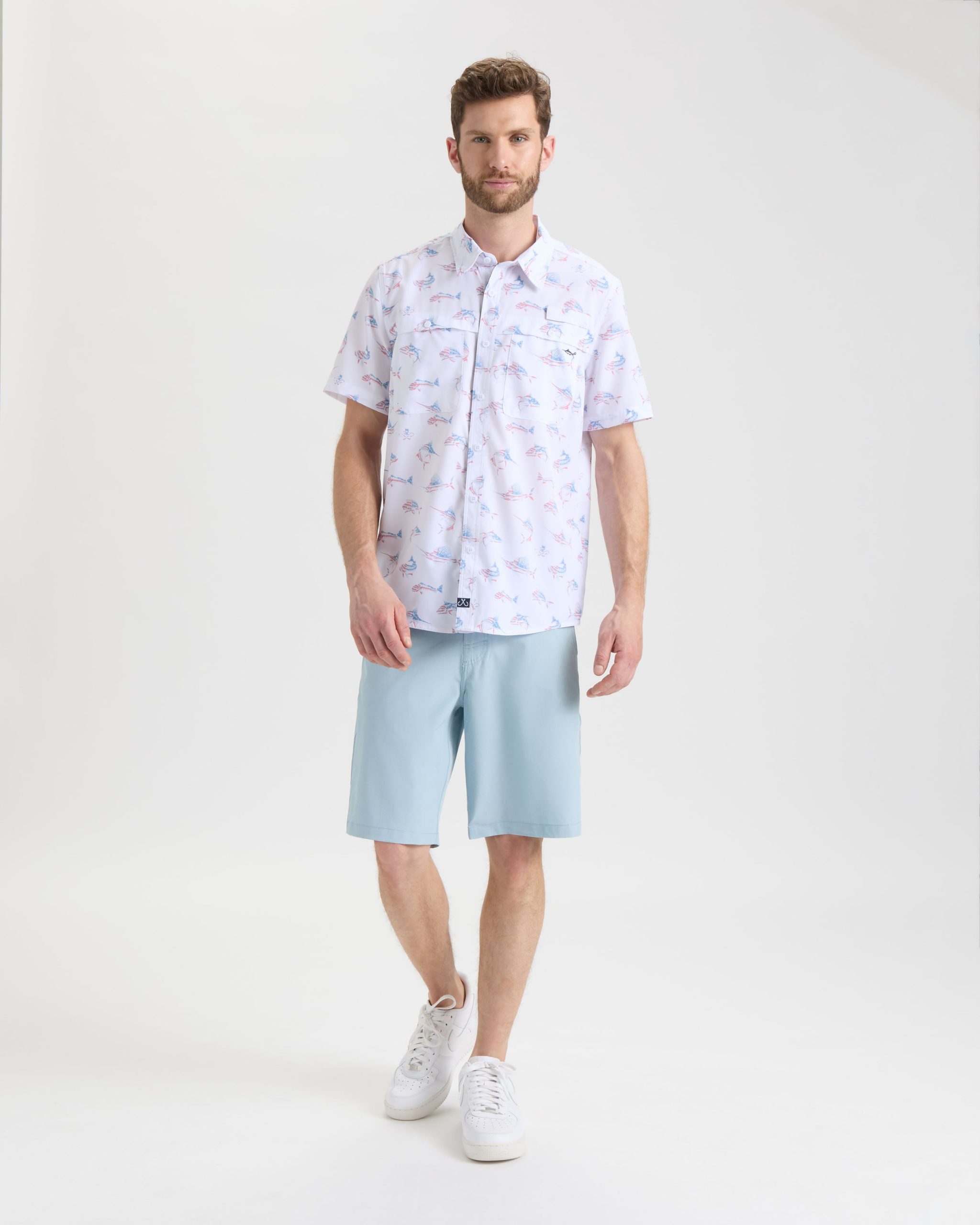 Men's Fish N' Bones Americana SLX Performance Short Sleeve Shirt - Image 7