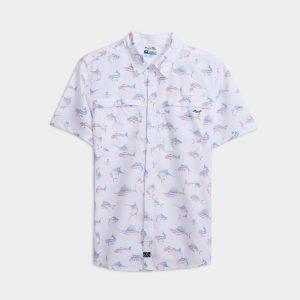 Men's Fish N' Bones Americana SLX Performance Short Sleeve Shirt