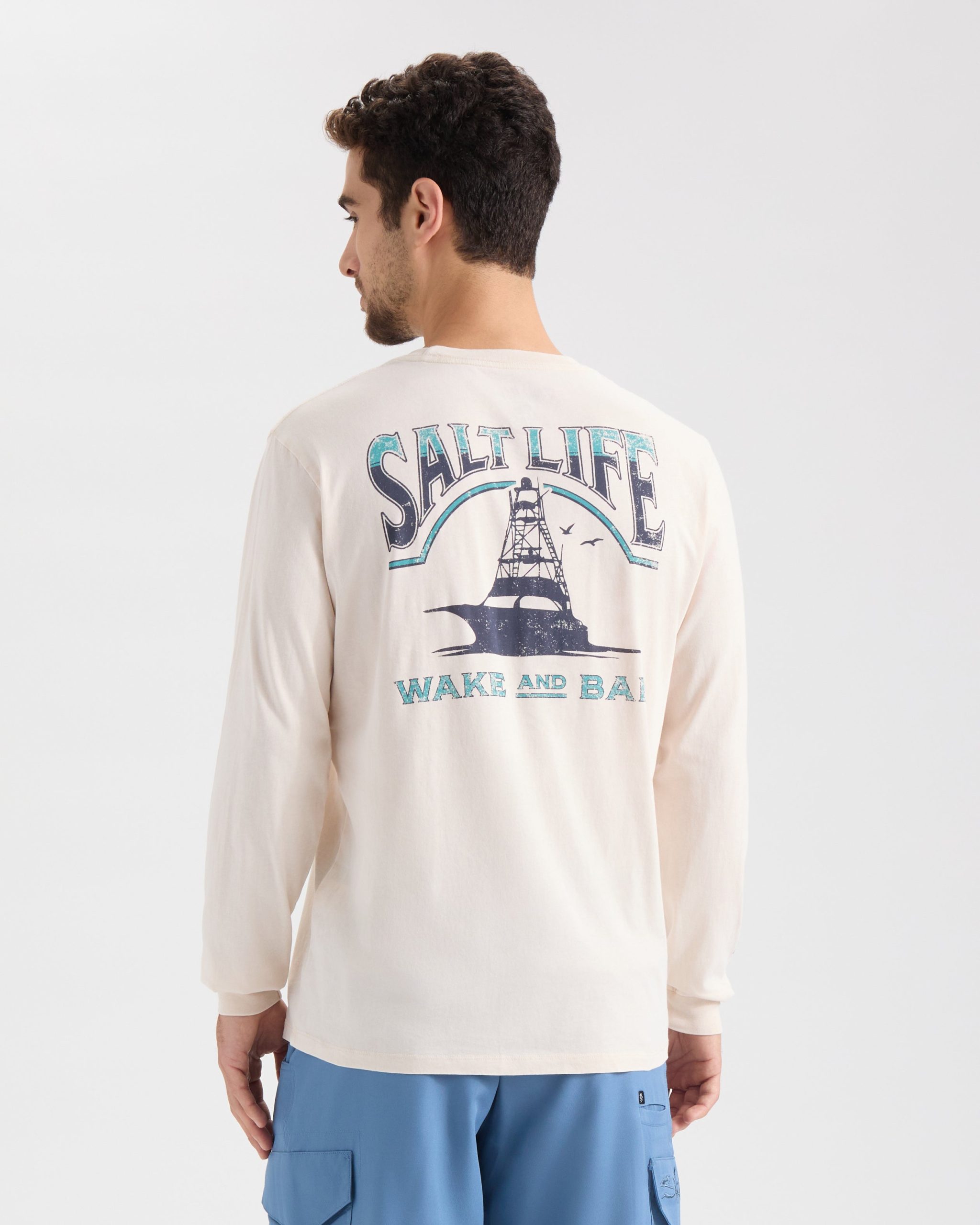 Men's Wake and Bait Boating Long Sleeve Shirt - Image 4