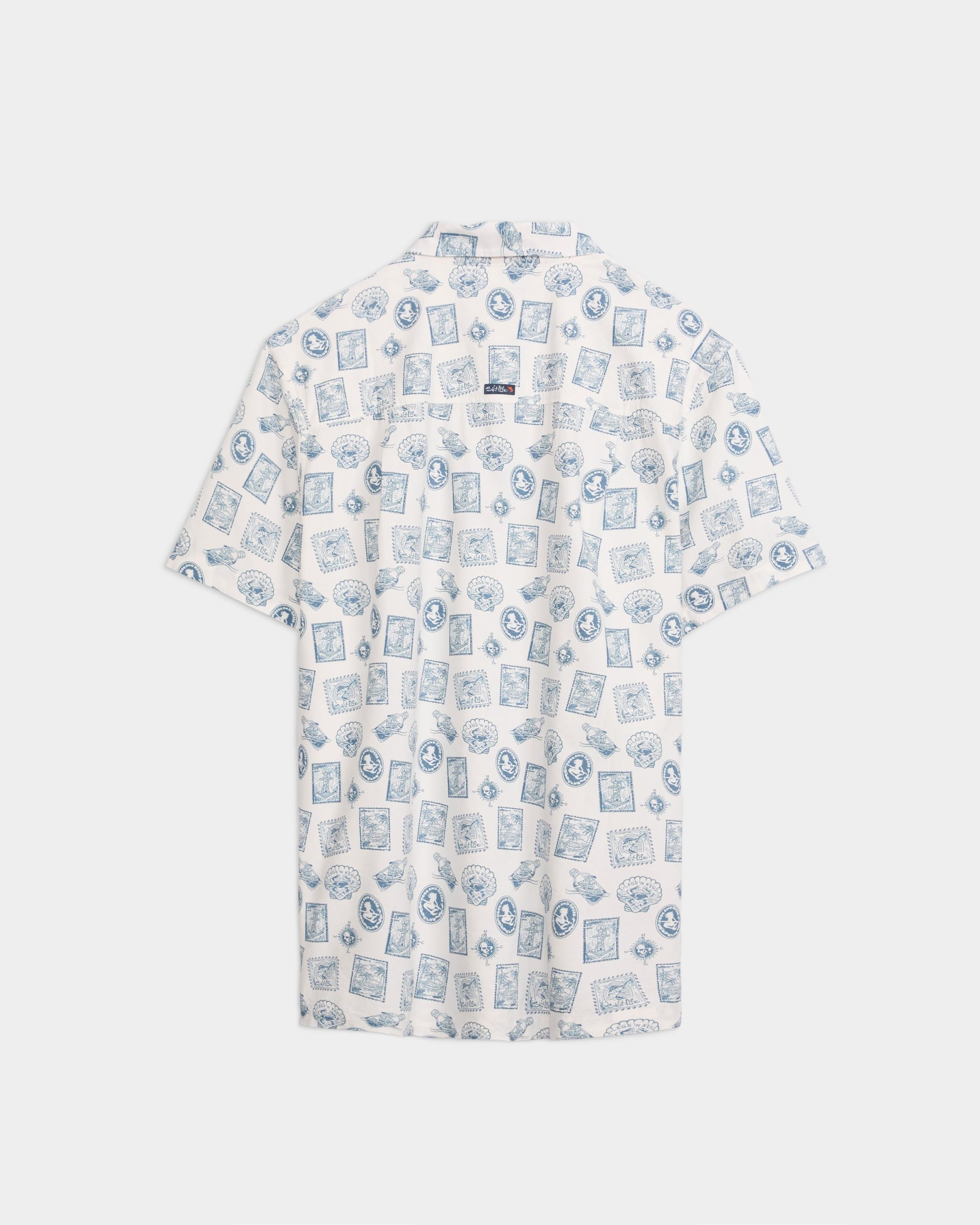 Men's Voyager's Stamps Performance Woven Shirt - Image 7