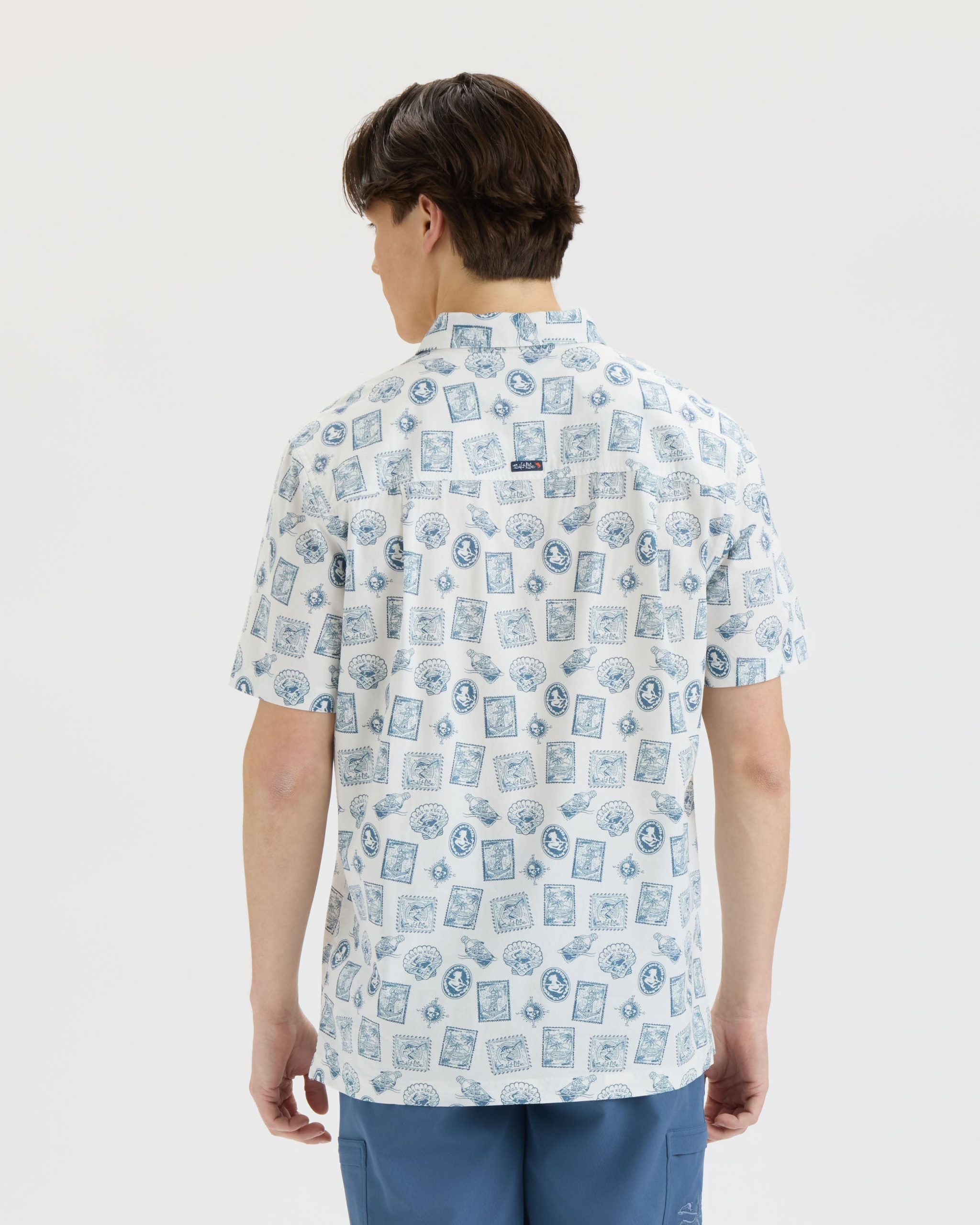 Men's Voyager's Stamps Performance Woven Shirt - Image 4