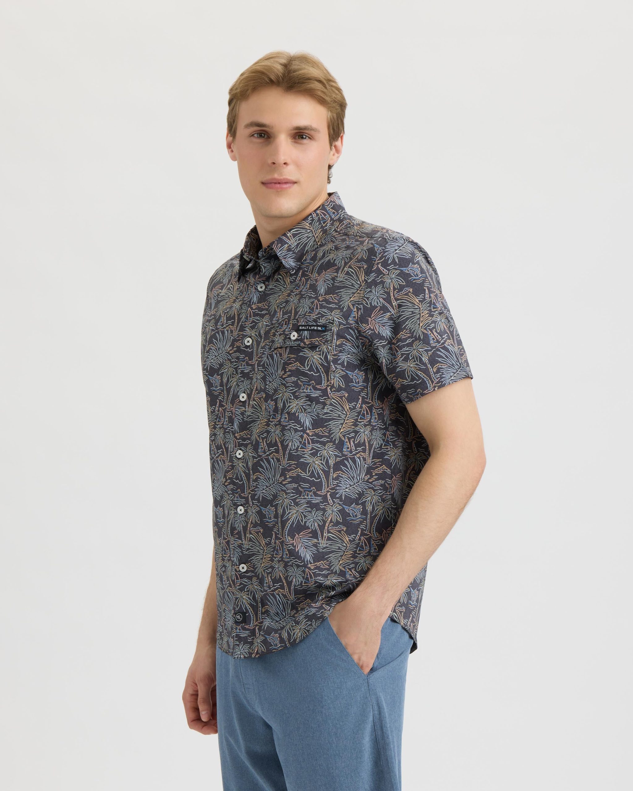 Men's Tropical Sunday SLX Performance Woven Shirt - Image 3