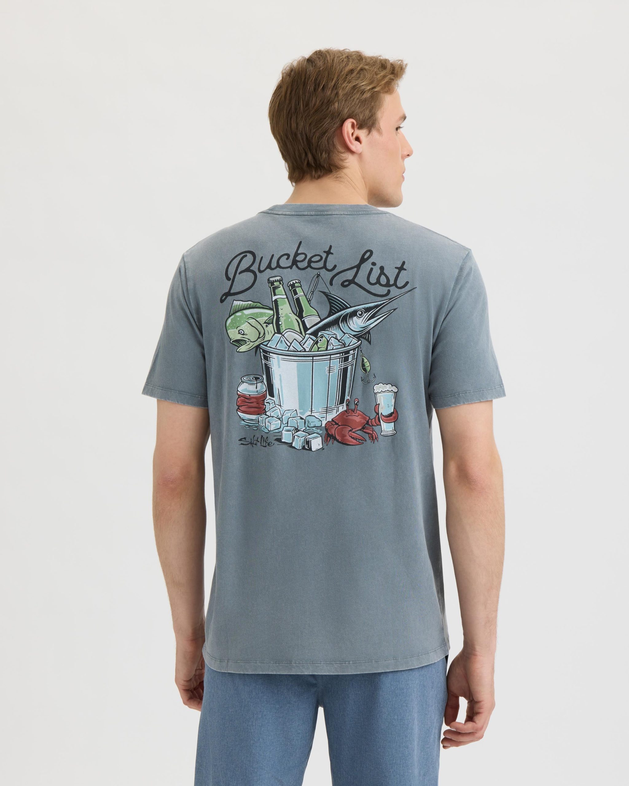 Men's Bucket List Salt Wash Tee - Image 3