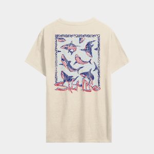 Men's Sharks Americana Salt Wash Tee