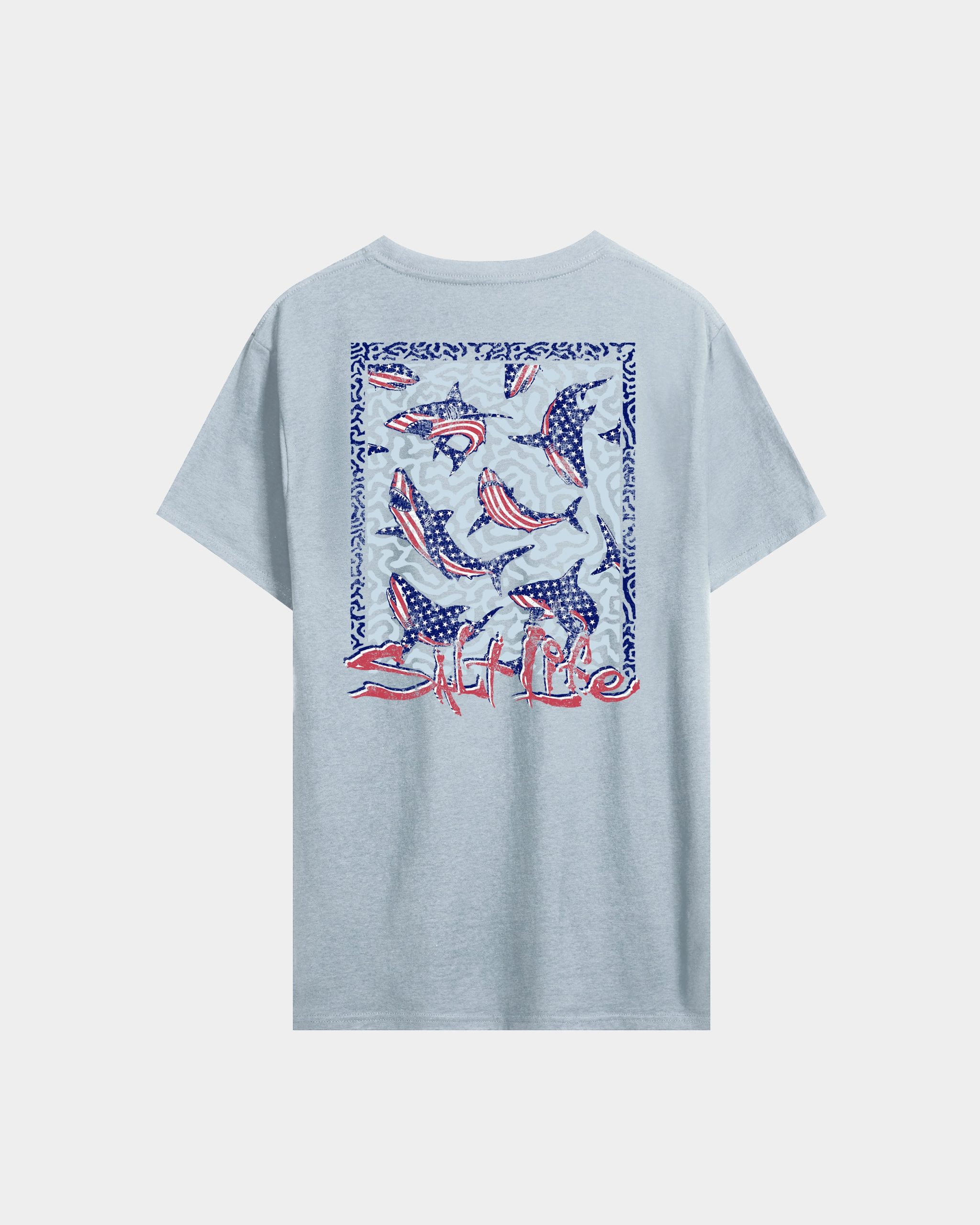 Men's Sharks Americana Salt Wash Tee