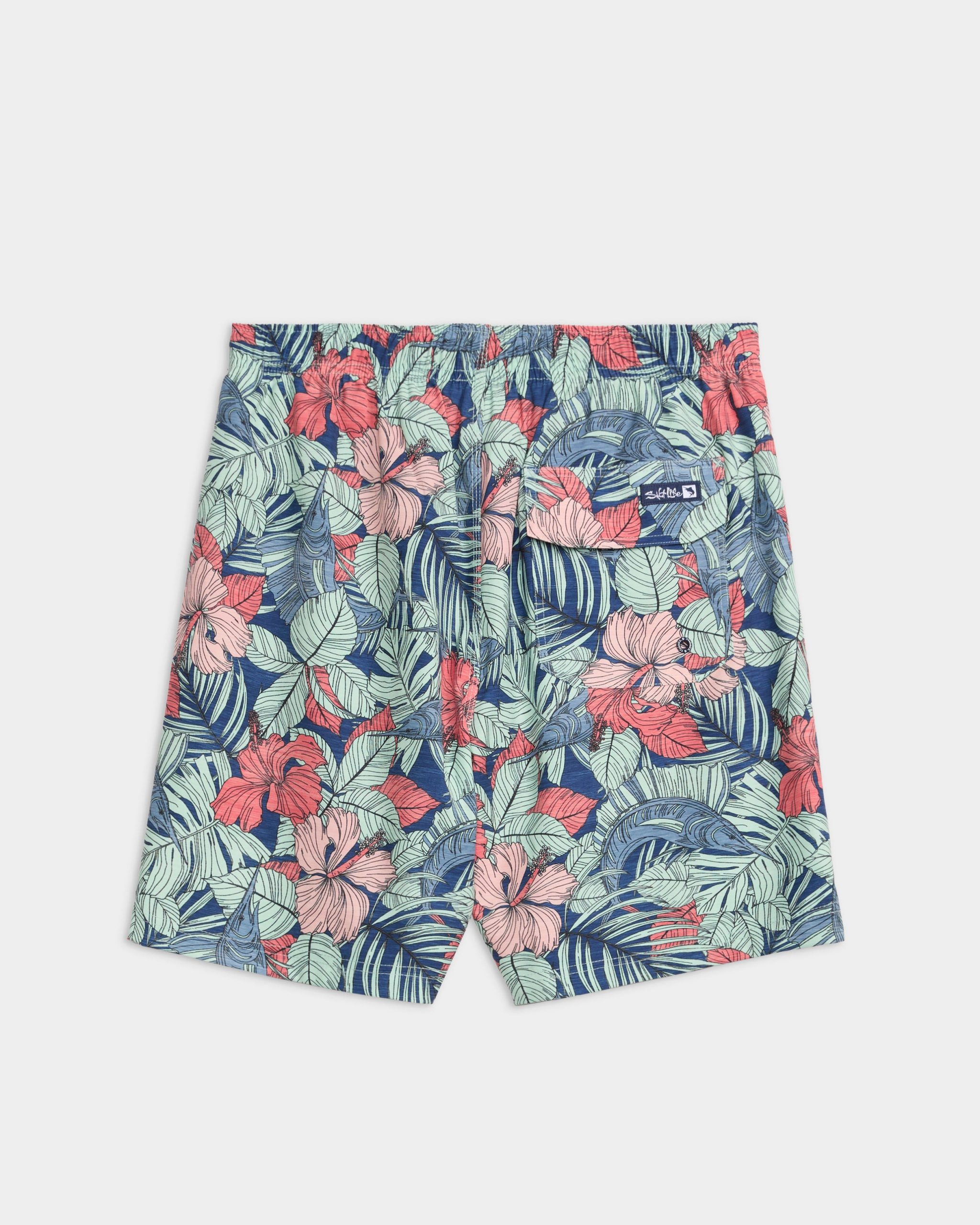 Men's Sailfish Blossom Printed Volley Boardshorts - Image 7