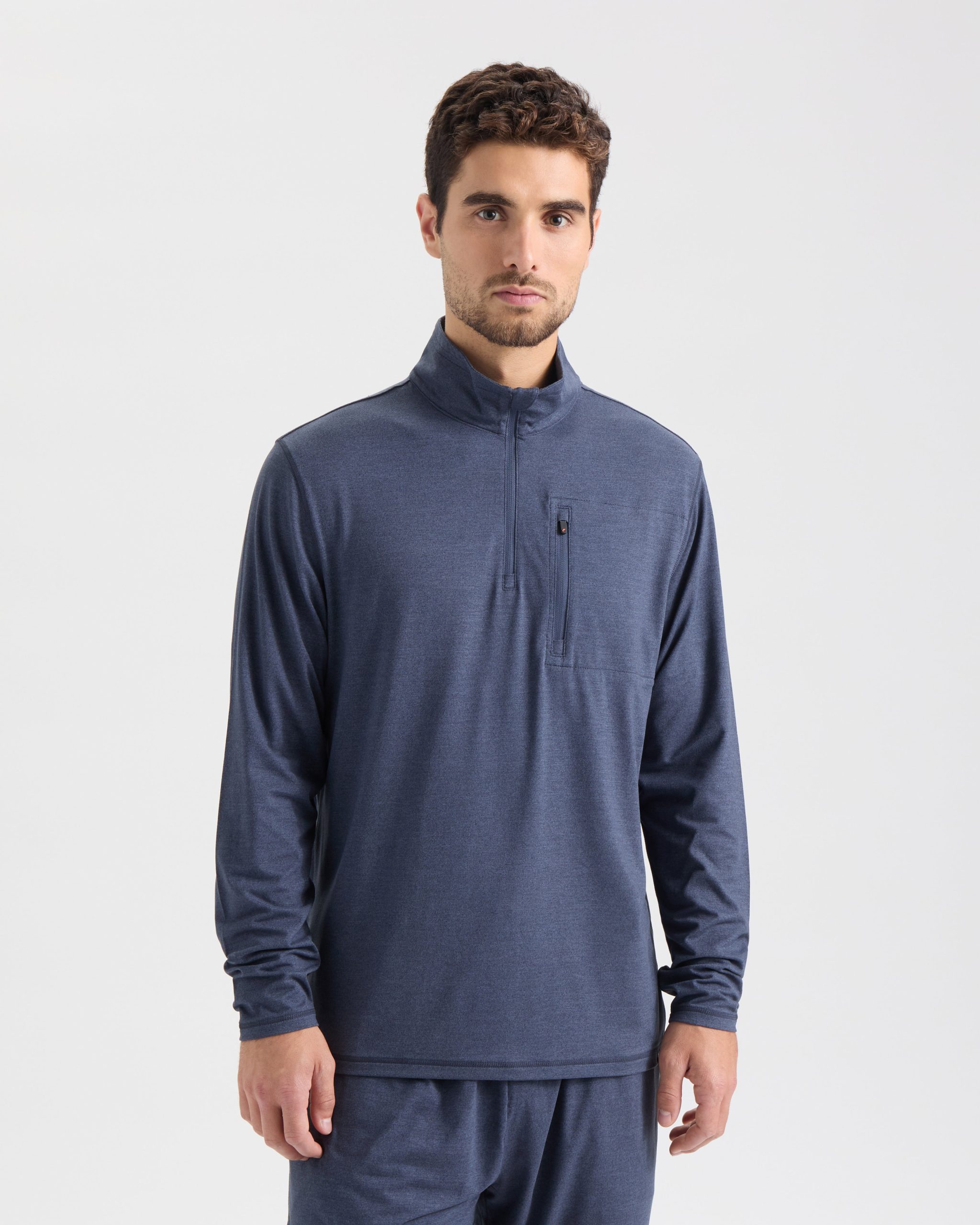 Men's Stamina Zip Mock Neck Performance Pullover - Image 2
