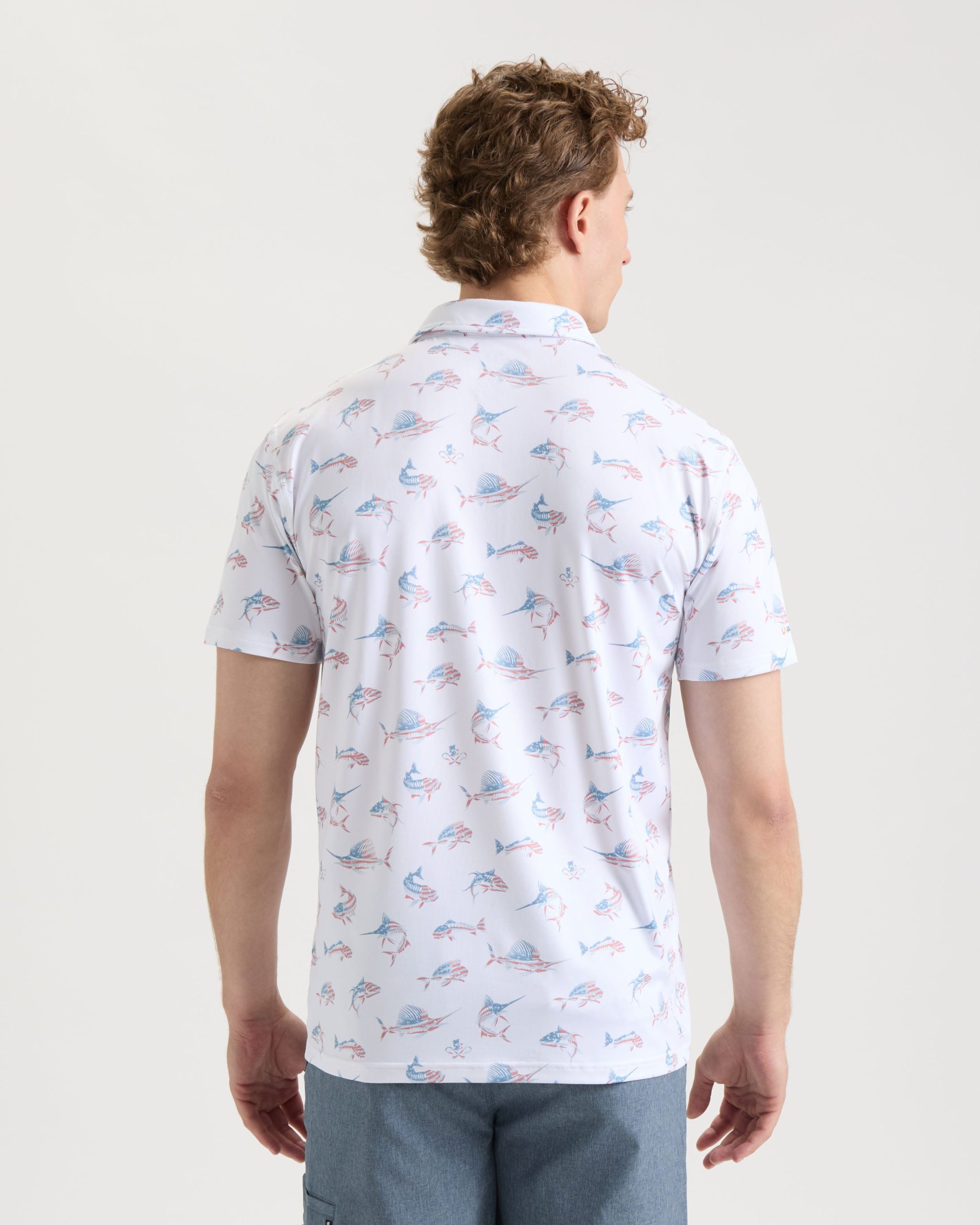 Men's Fish N' Bones Americana SLX Performance Polo - Image 5
