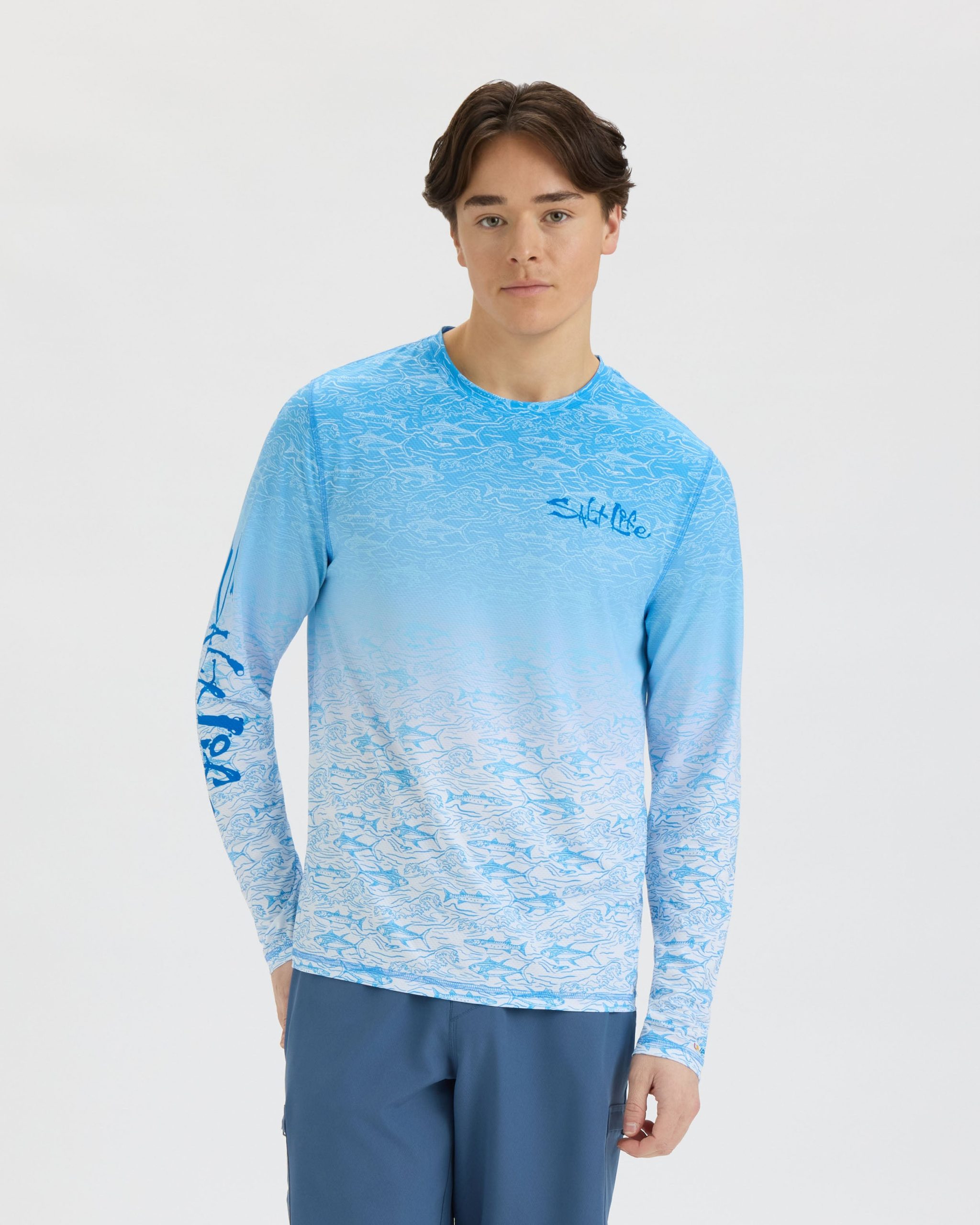 Men's Current and Catch Fade 2.0 Perforated SLX Performance Tee - Image 2