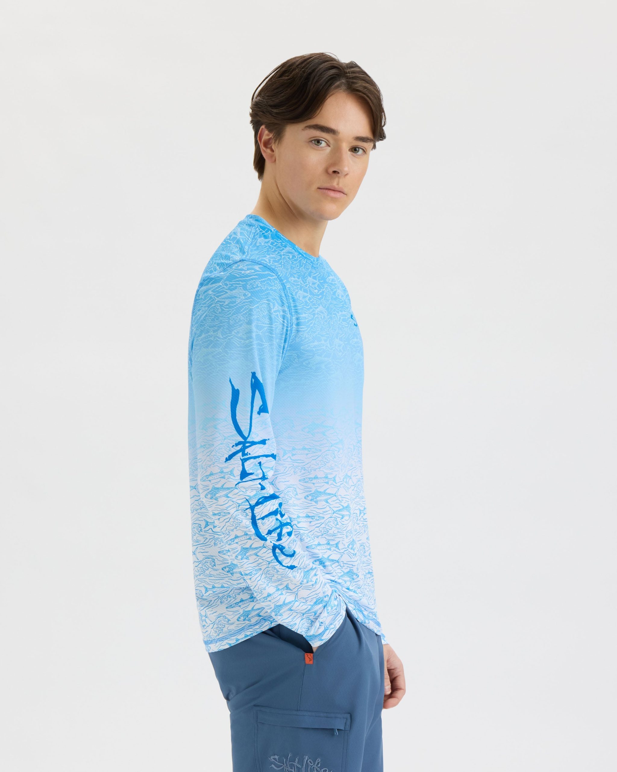 Men's Current and Catch Fade 2.0 Perforated SLX Performance Tee - Image 3