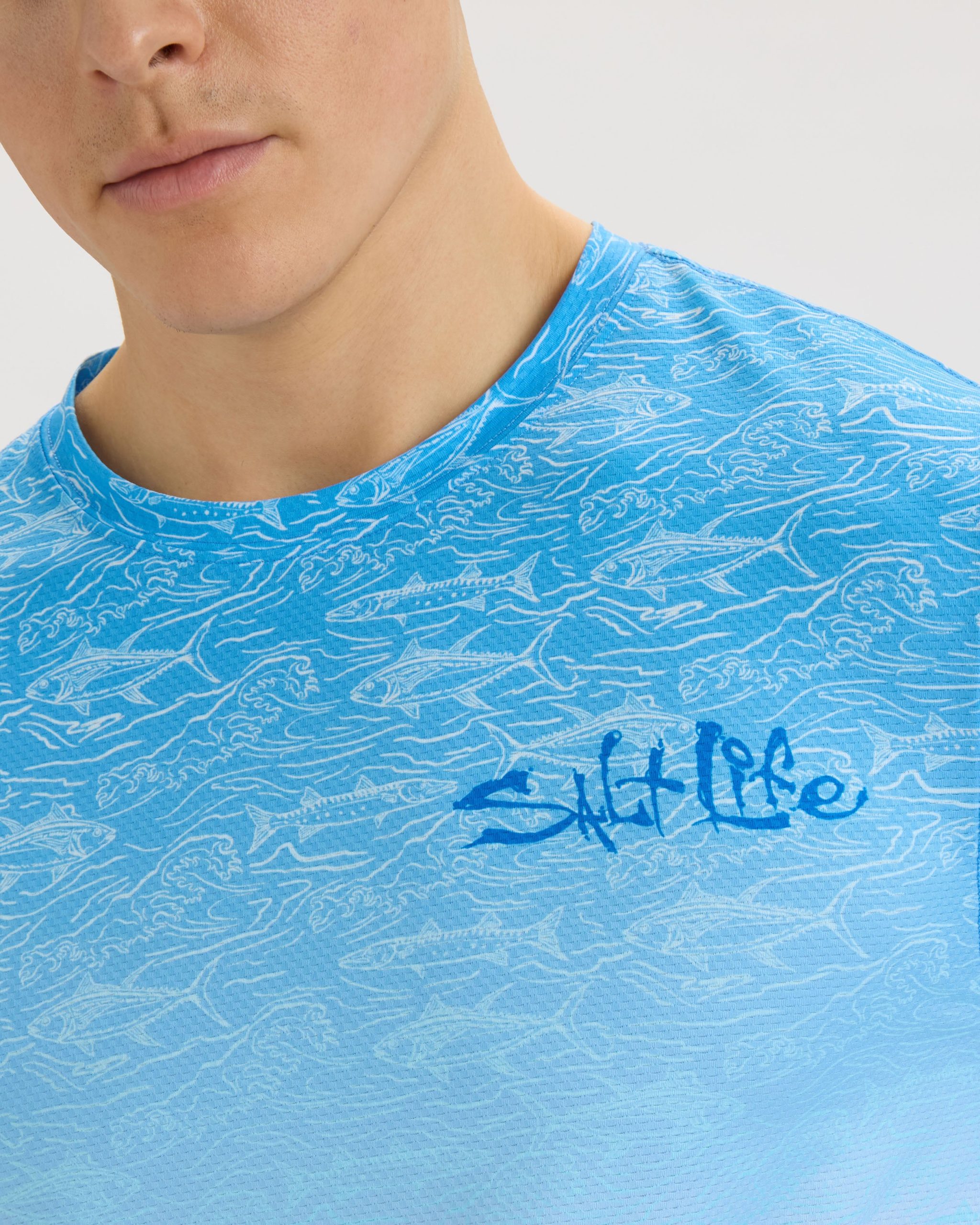 Men's Current and Catch Fade 2.0 Perforated SLX Performance Tee - Image 5