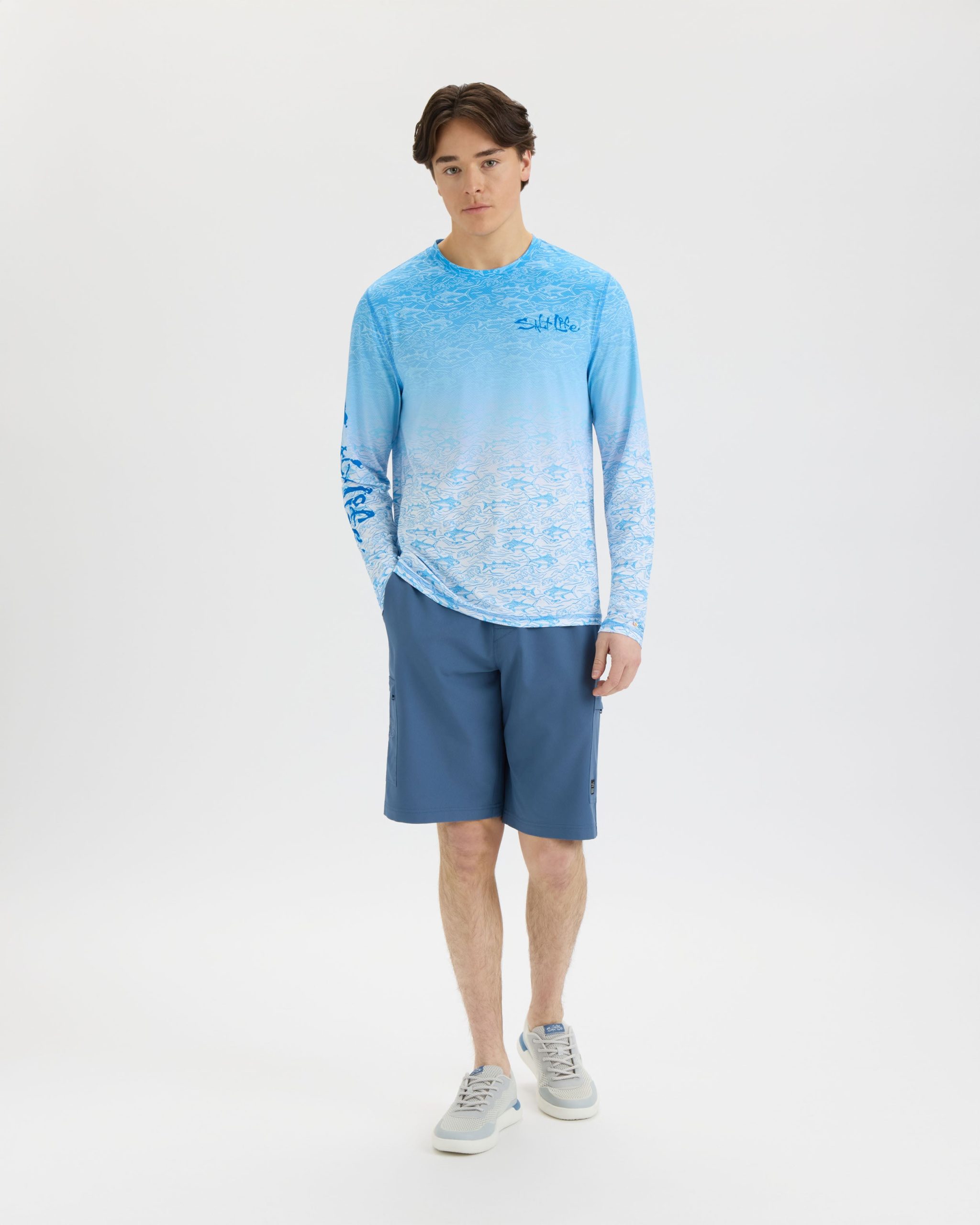 Men's Current and Catch Fade 2.0 Perforated SLX Performance Tee - Image 6