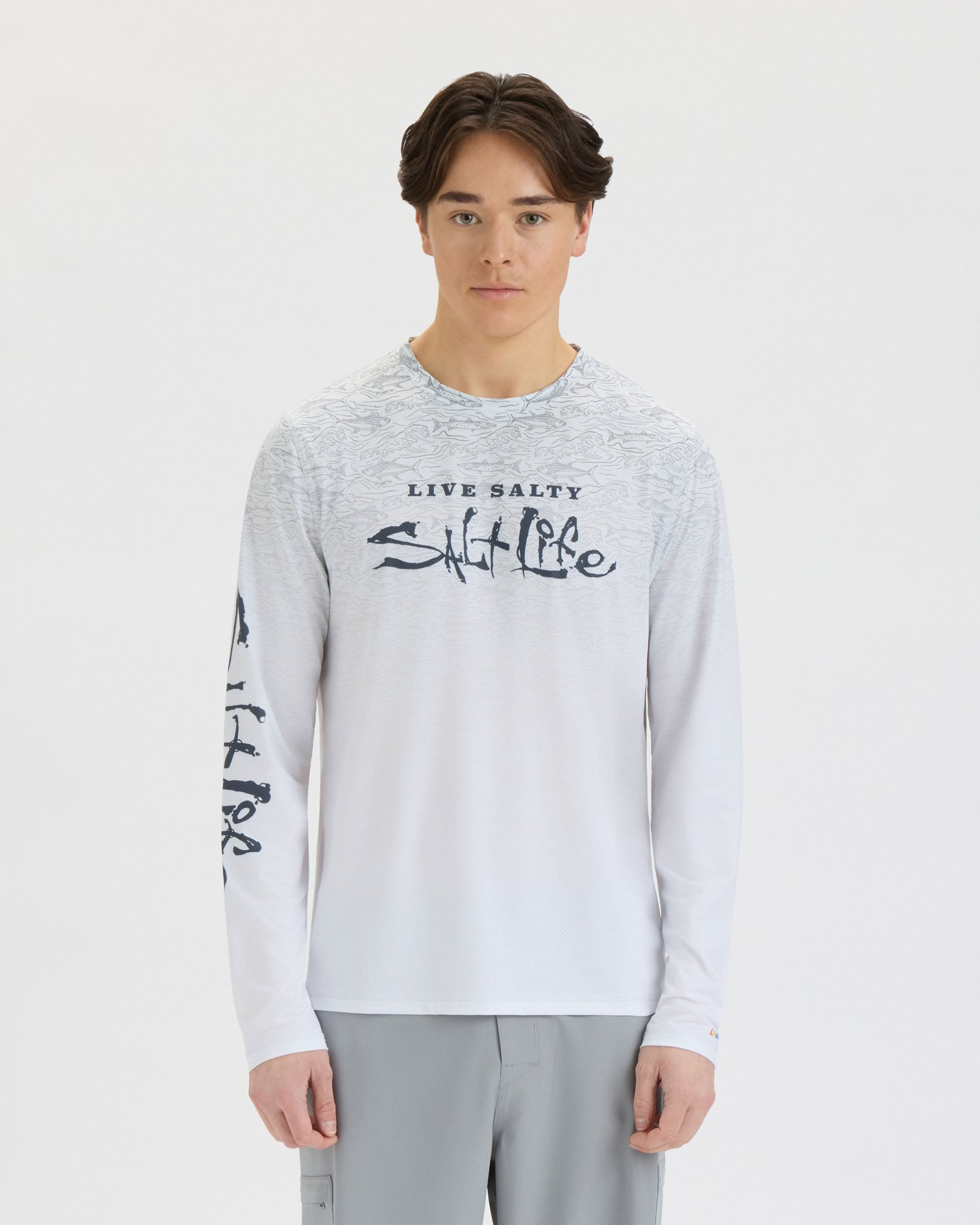 Men's Current and Catch Fade Perforated SLX Performance Tee - Image 2