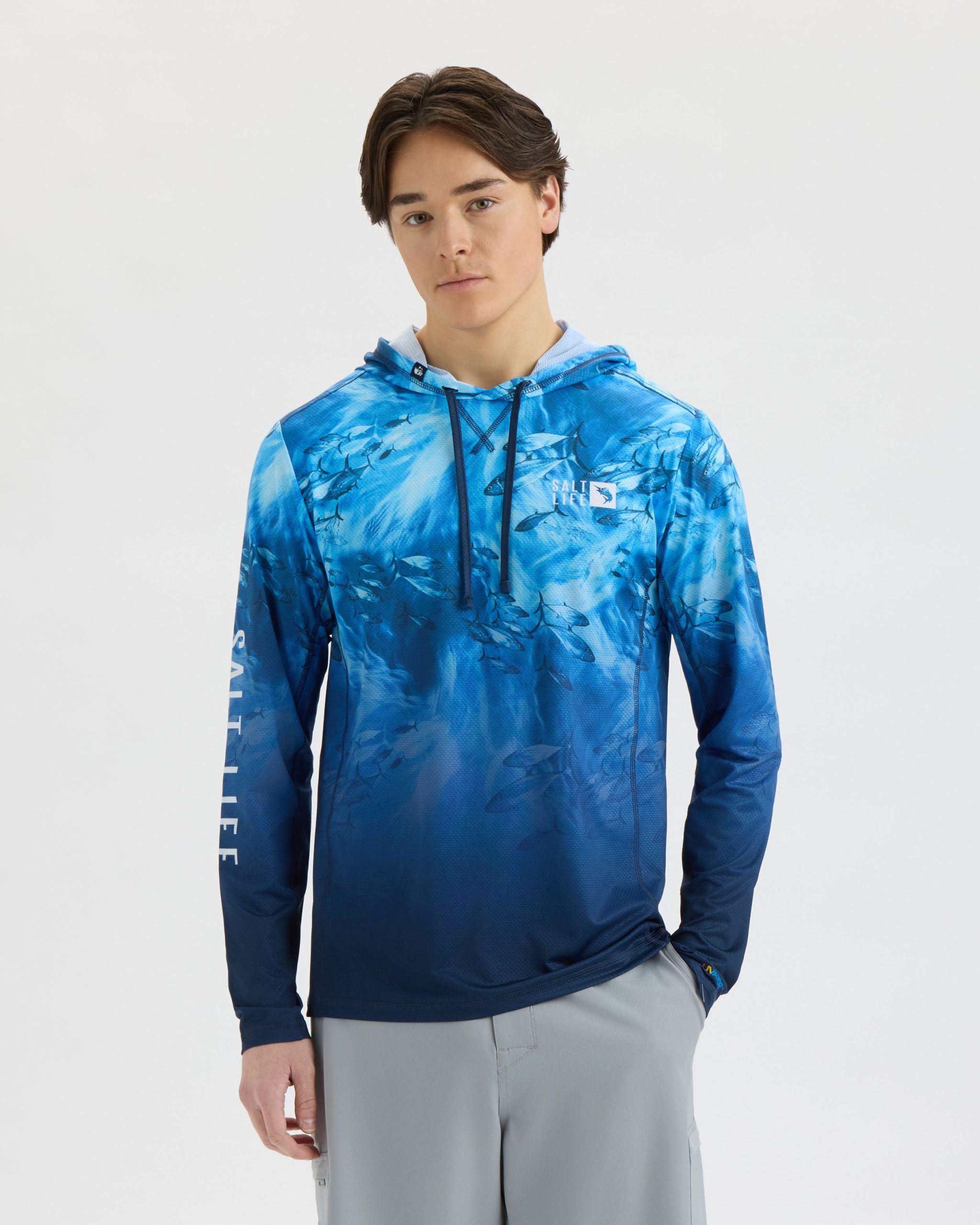 Men's Tuna Tactics Fade Perforated SLX Performance Hoodie - Image 2