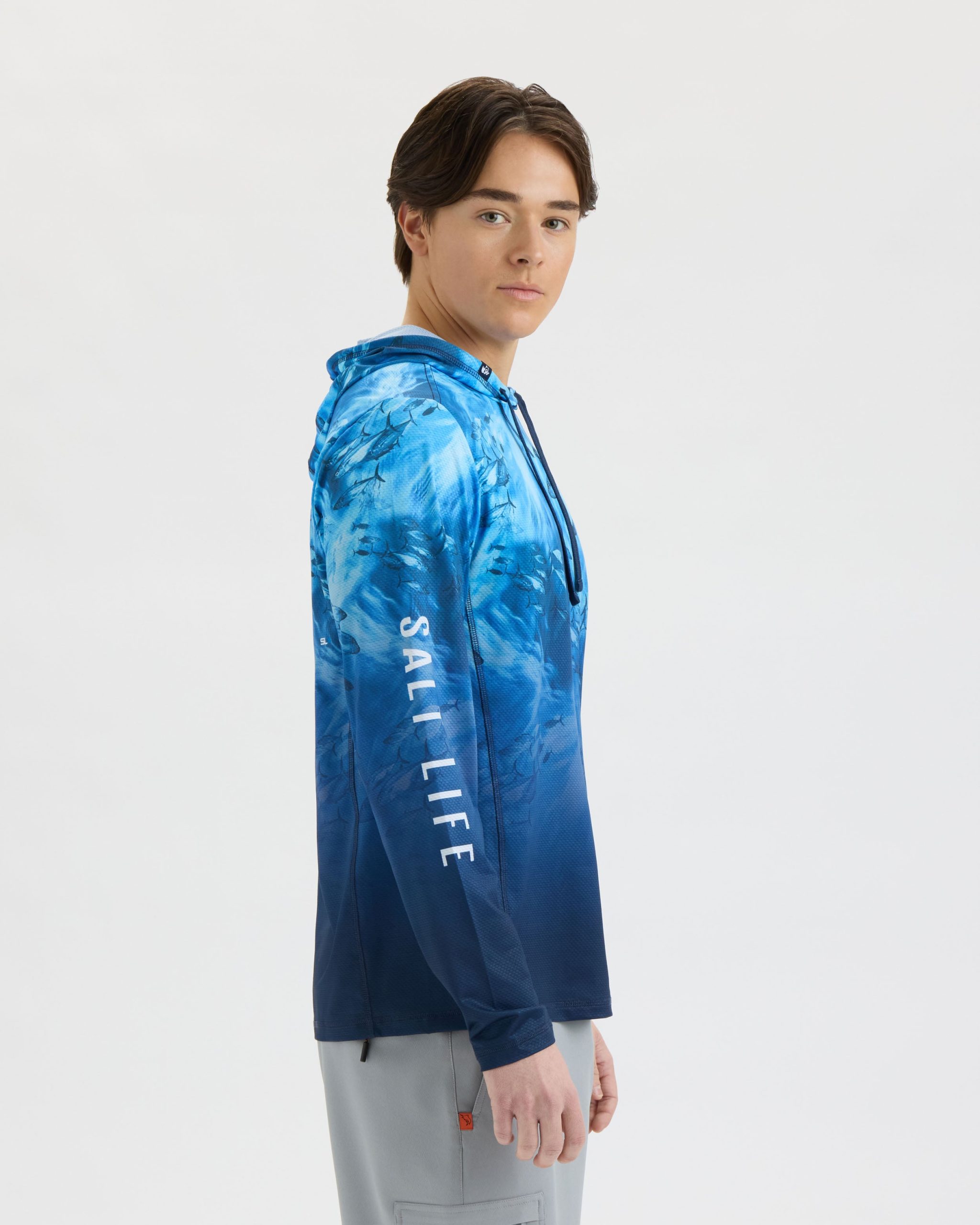 Men's Tuna Tactics Fade Perforated SLX Performance Hoodie - Image 3