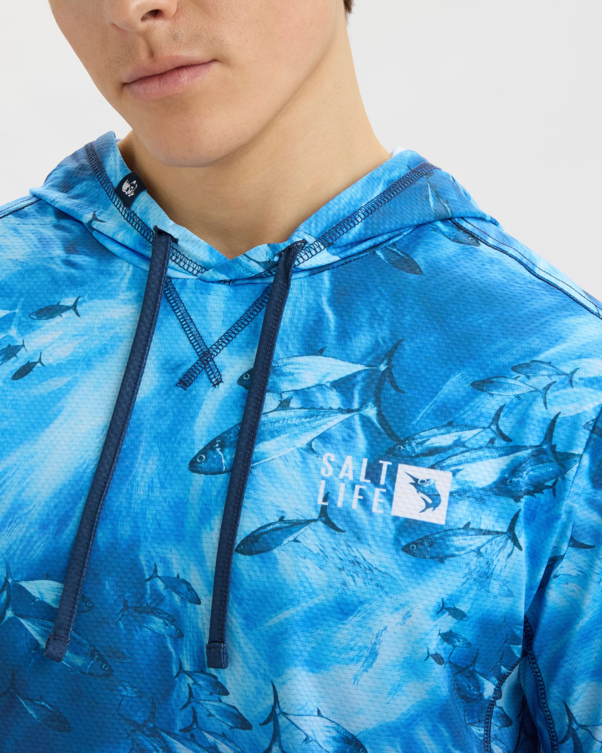Men's Tuna Tactics Fade Perforated SLX Performance Hoodie - Image 5