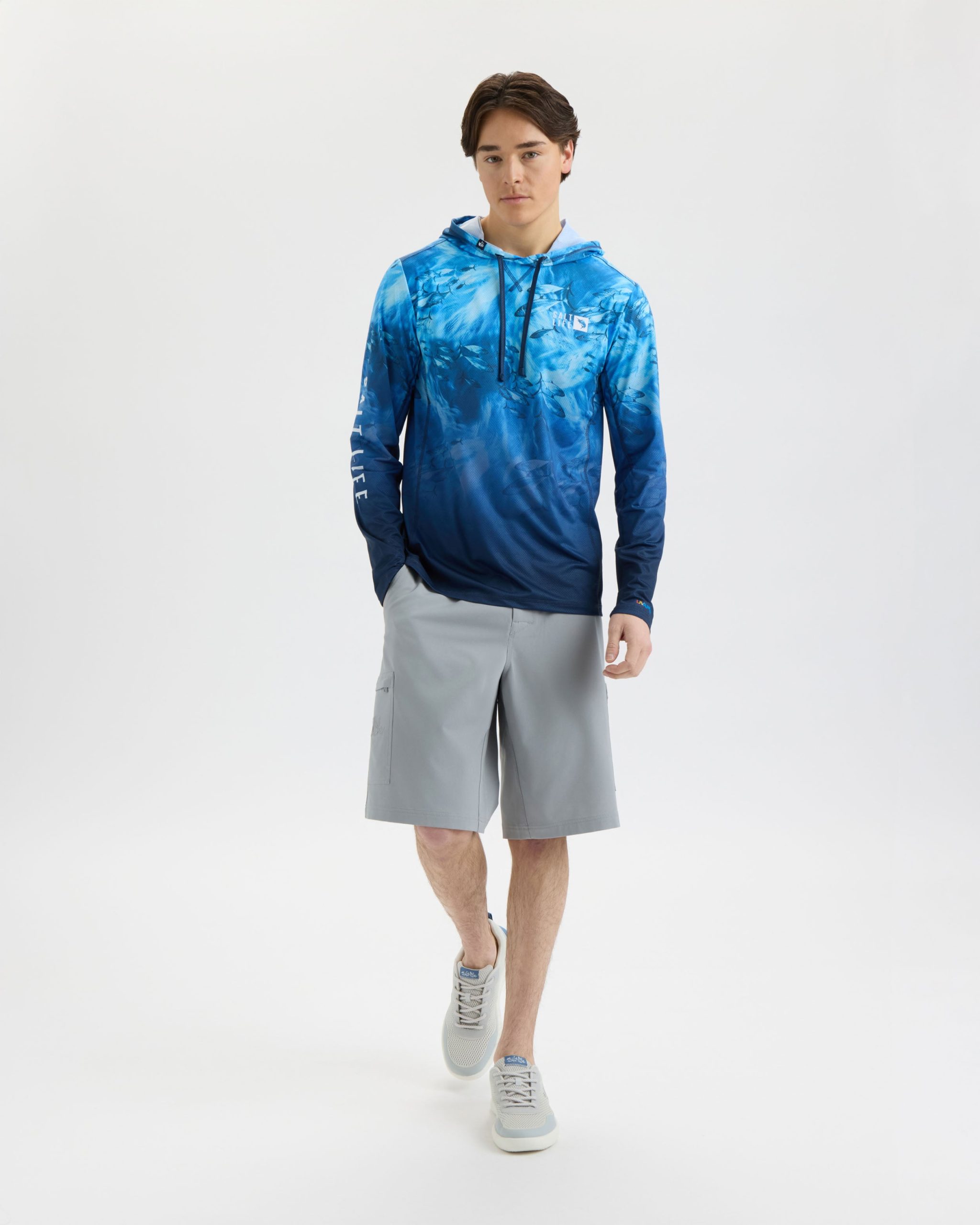 Men's Tuna Tactics Fade Perforated SLX Performance Hoodie - Image 6