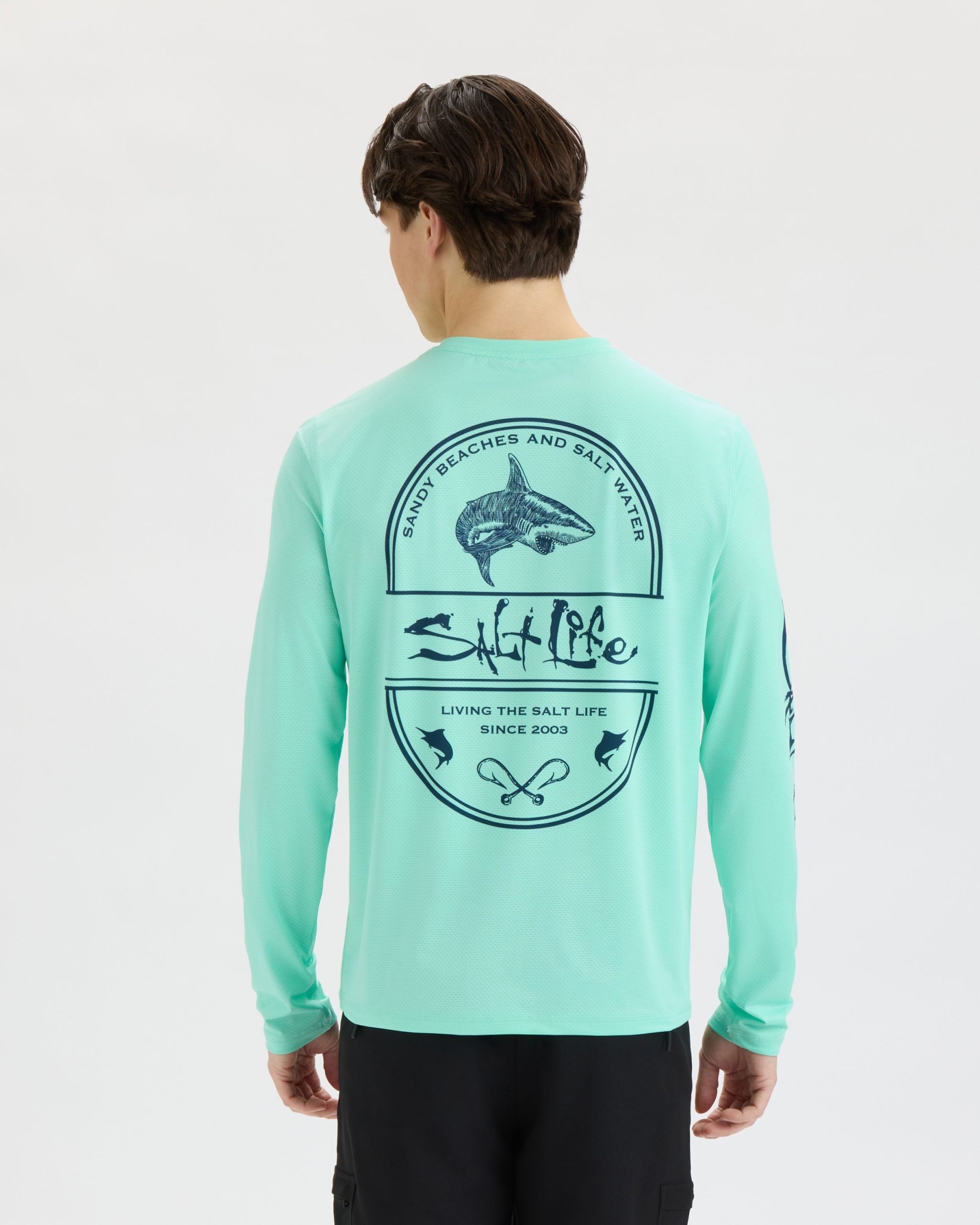 Men's Salt Water Perforated SLX Performance Tee - Image 4