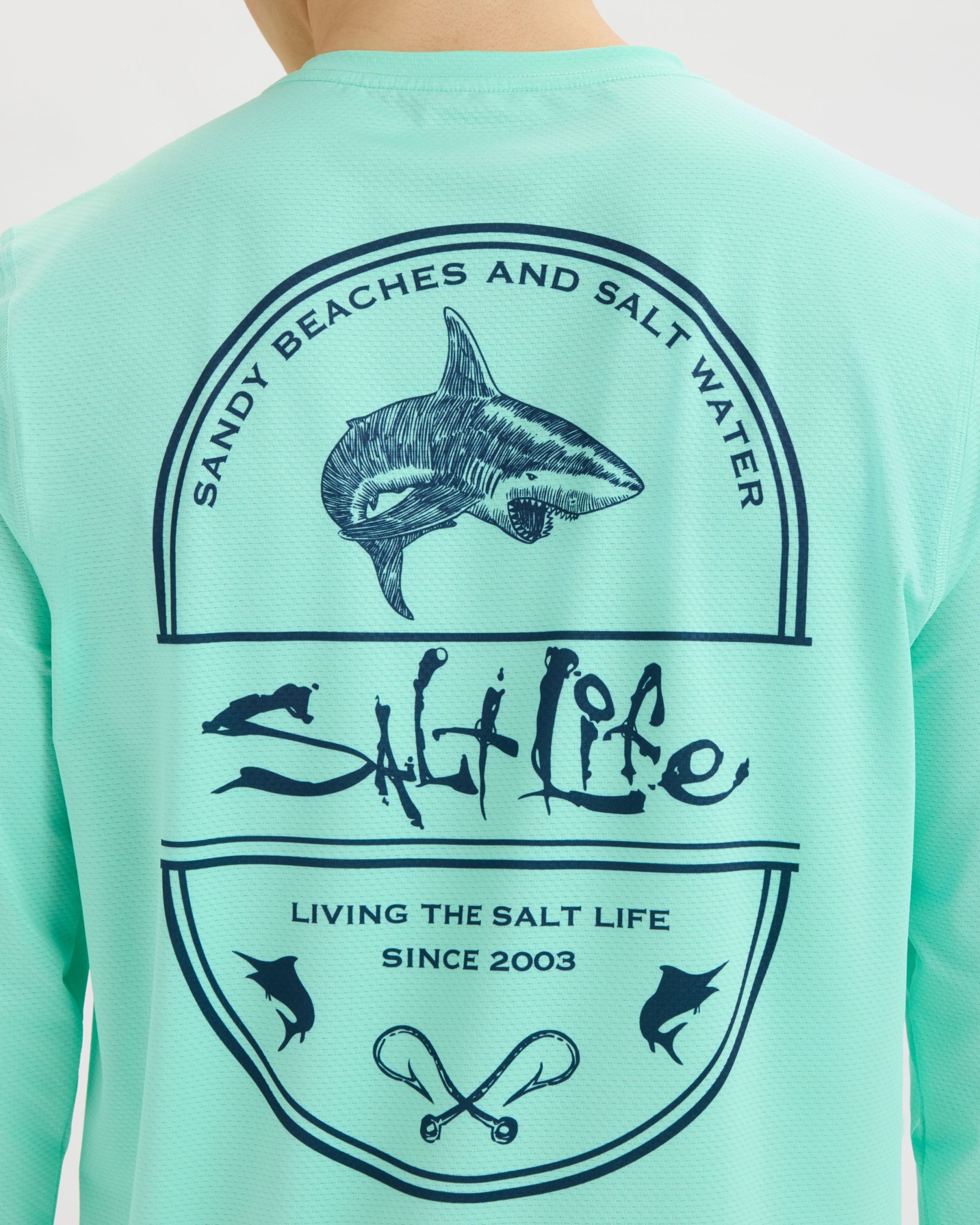 Men's Salt Water Perforated SLX Performance Tee - Image 5