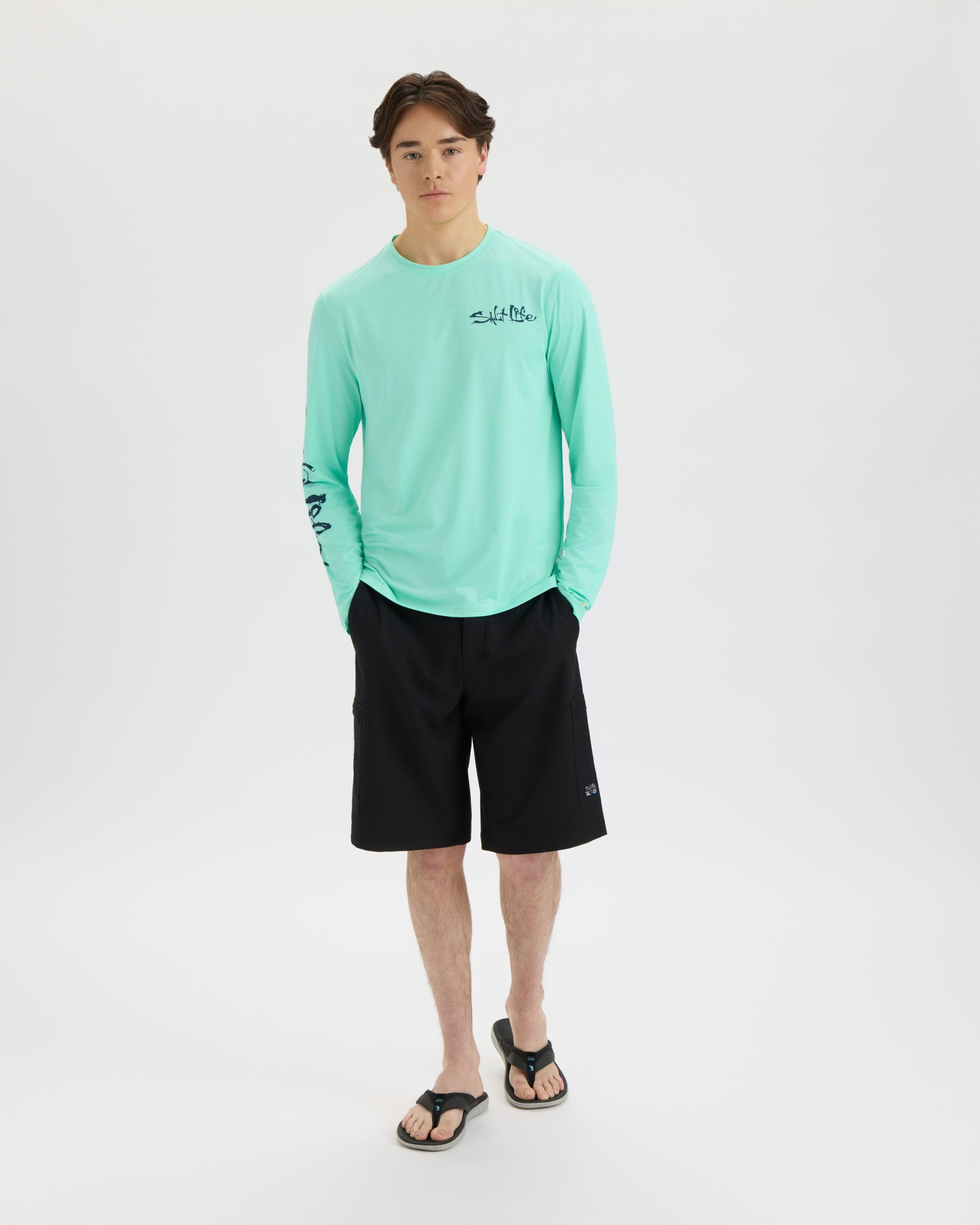 Men's Salt Water Perforated SLX Performance Tee - Image 6