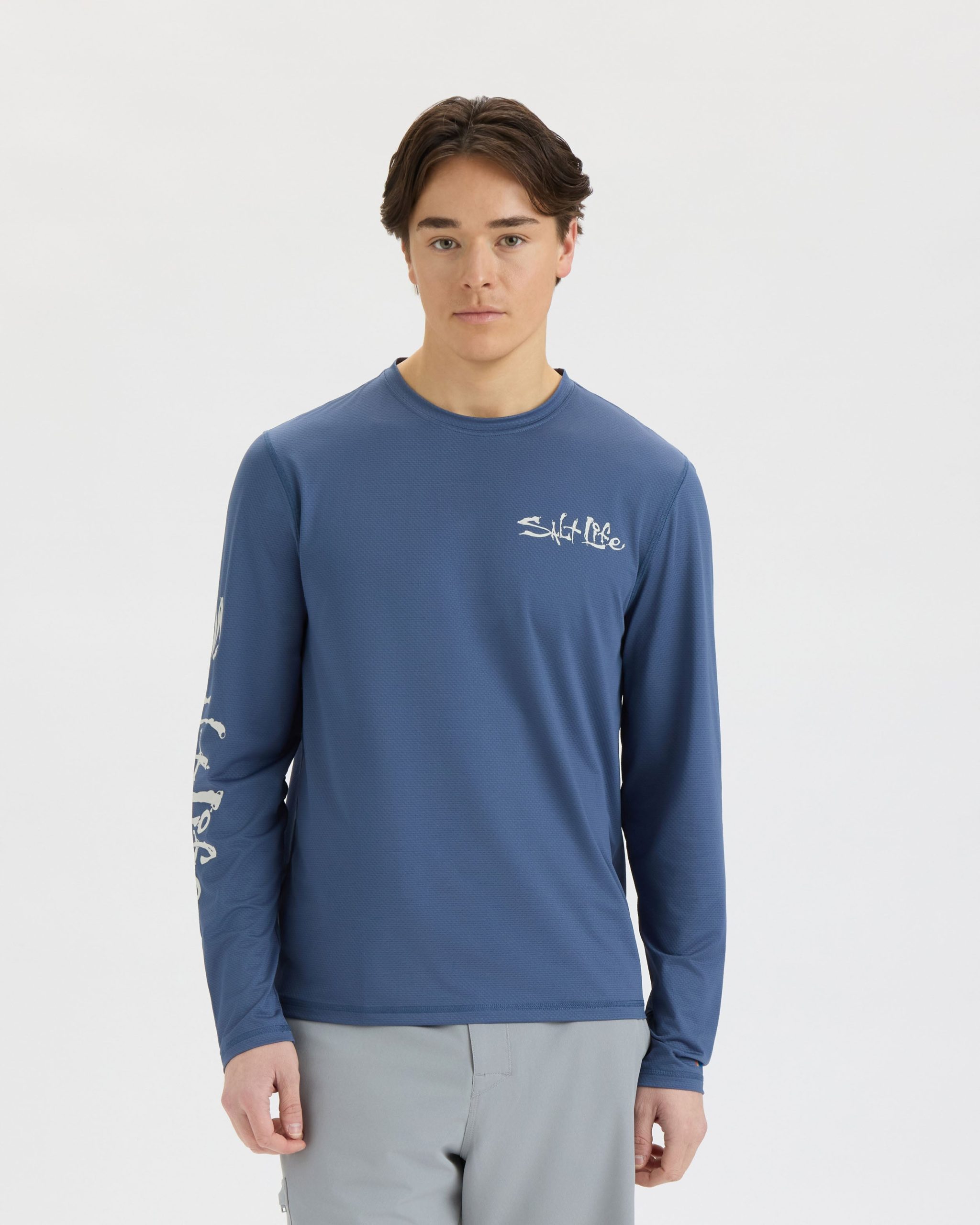 Men's Salt Water Perforated SLX Performance Tee - Image 2