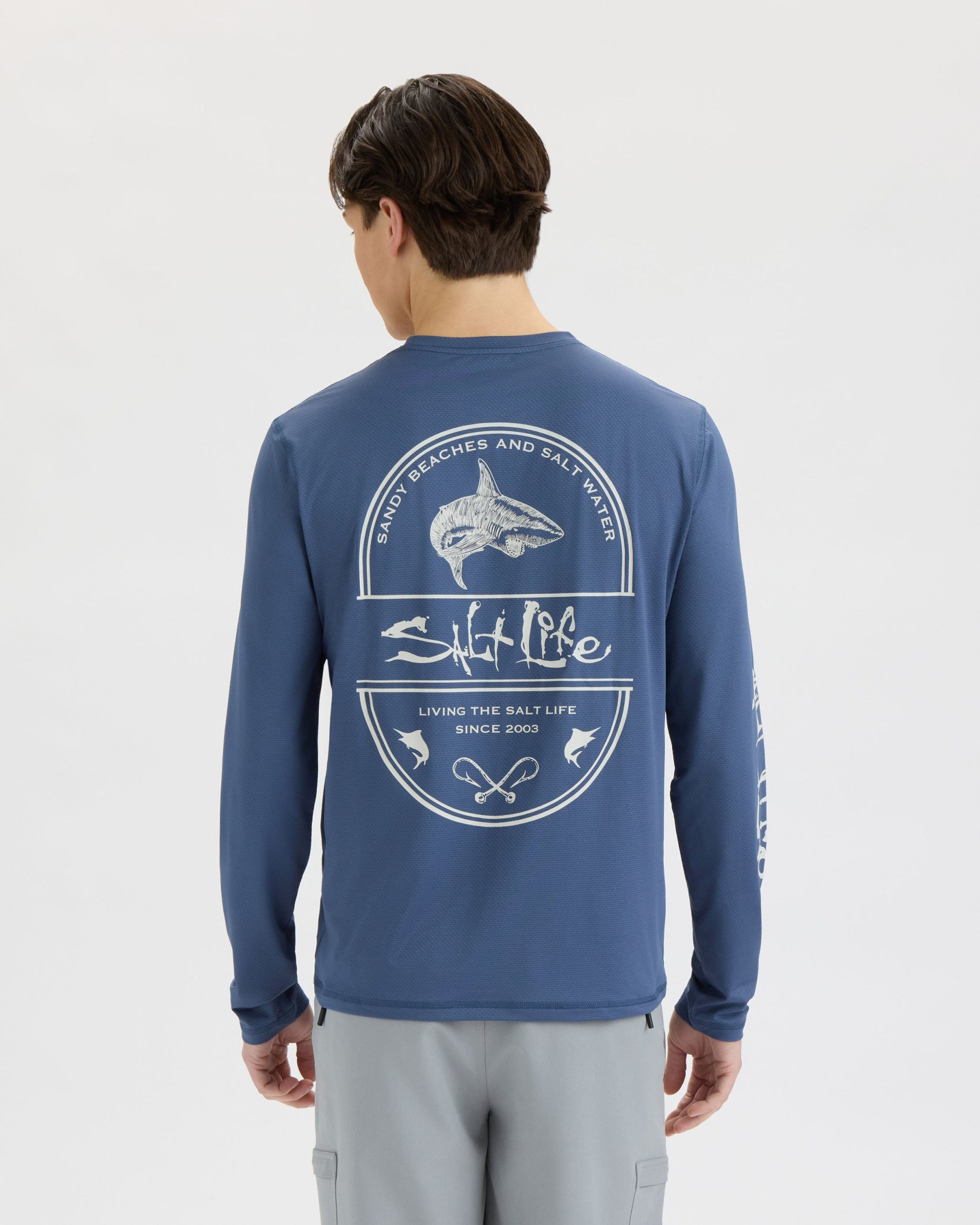 Men's Salt Water Perforated SLX Performance Tee - Image 4