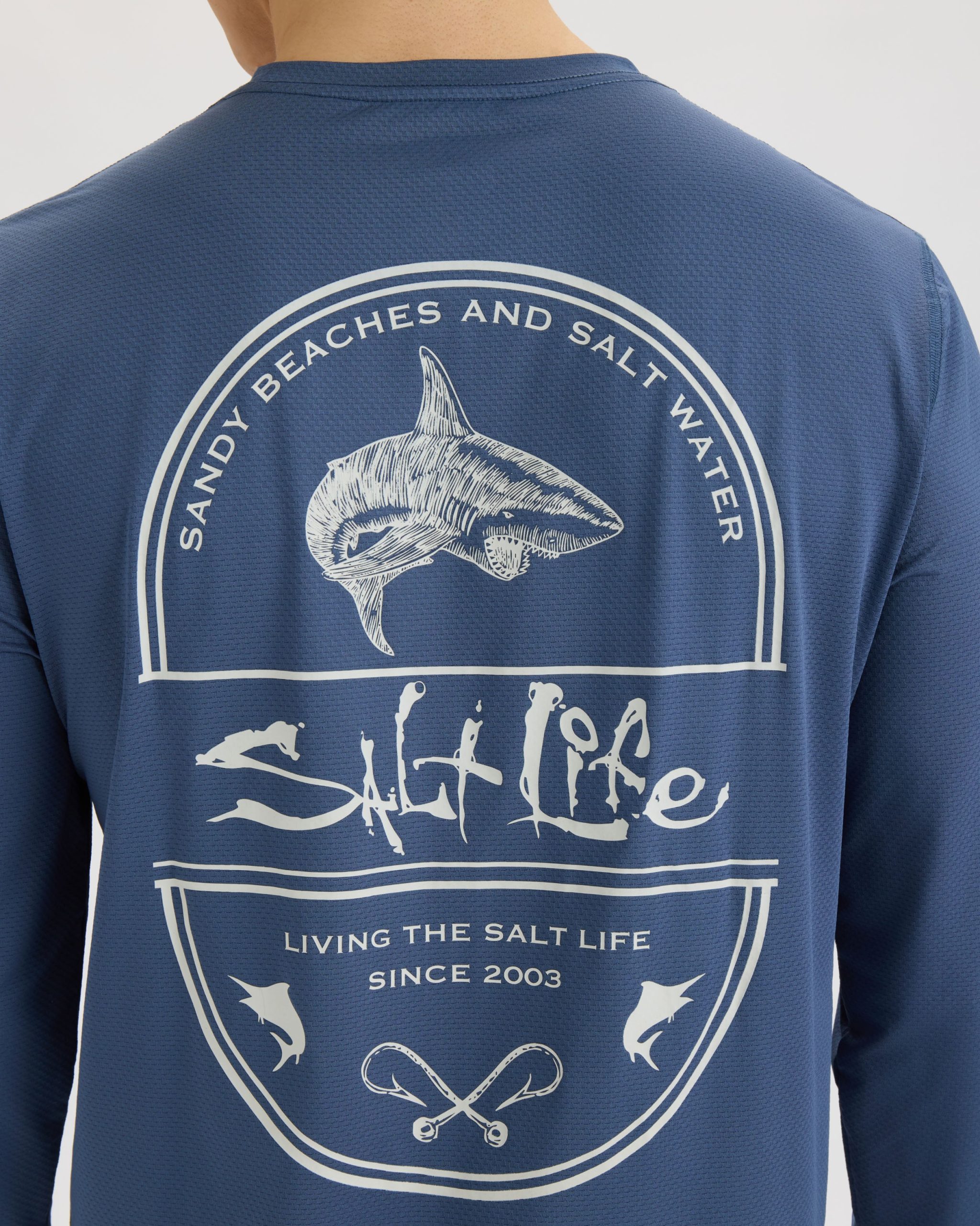 Men's Salt Water Perforated SLX Performance Tee - Image 6