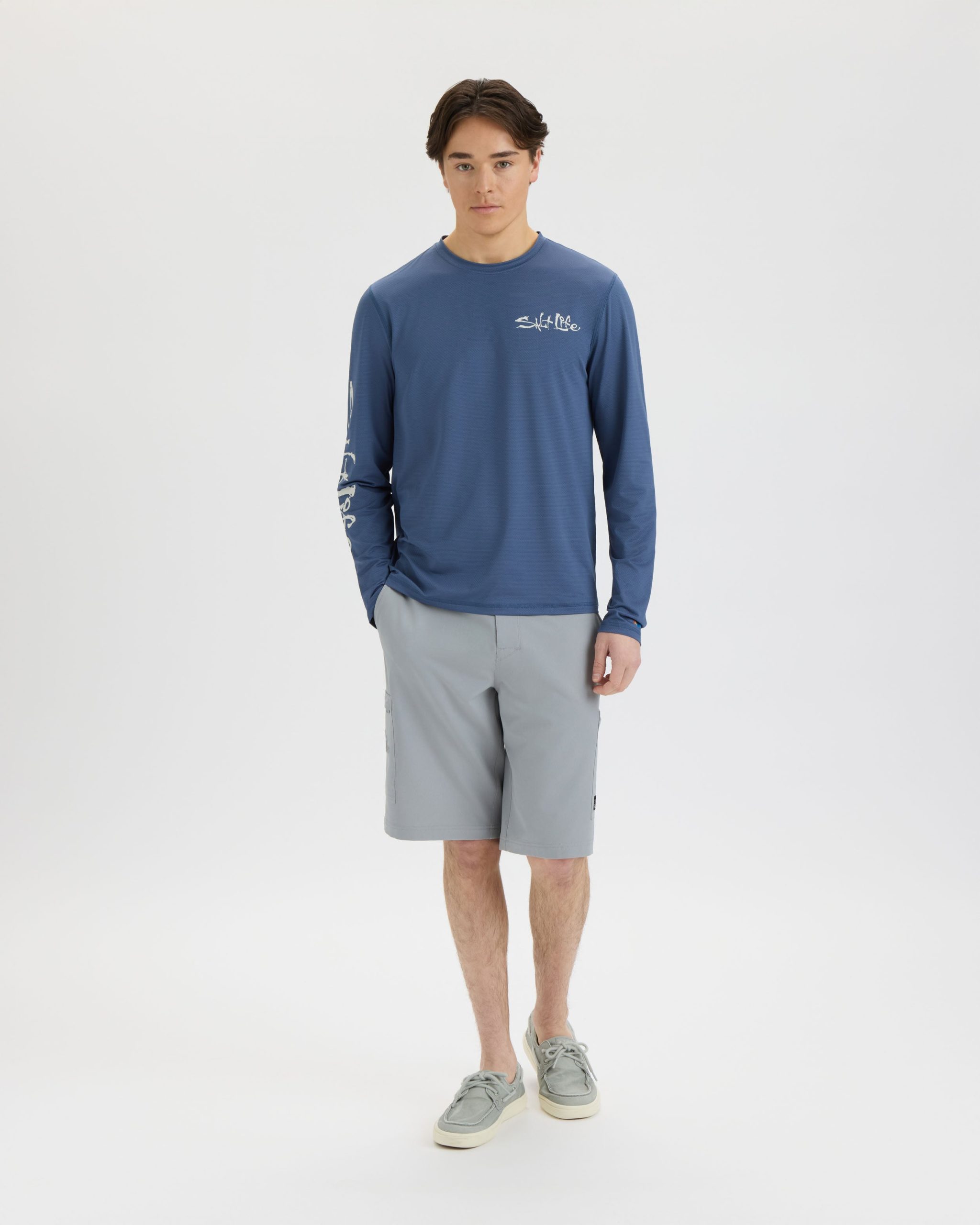 Men's Salt Water Perforated SLX Performance Tee - Image 5