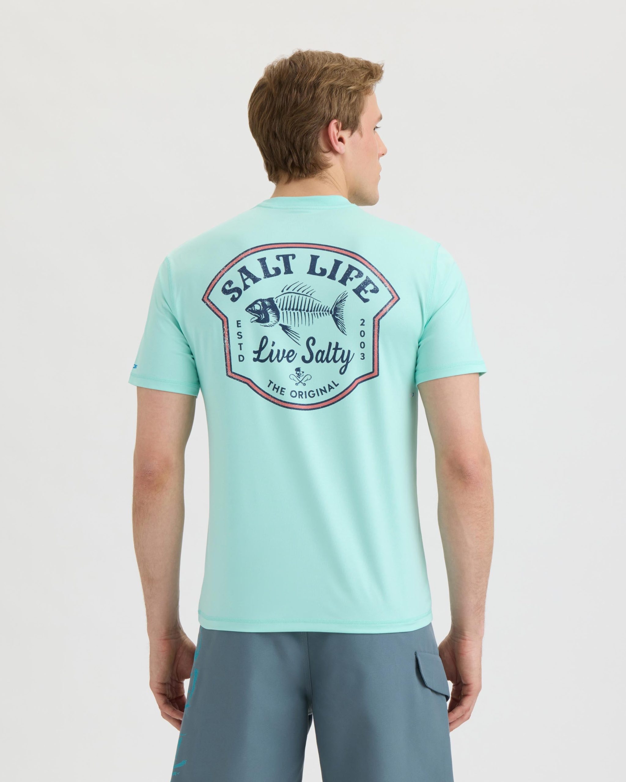Men's Bone Fish Crest SLX Performance Short Sleeve Tee - Image 4