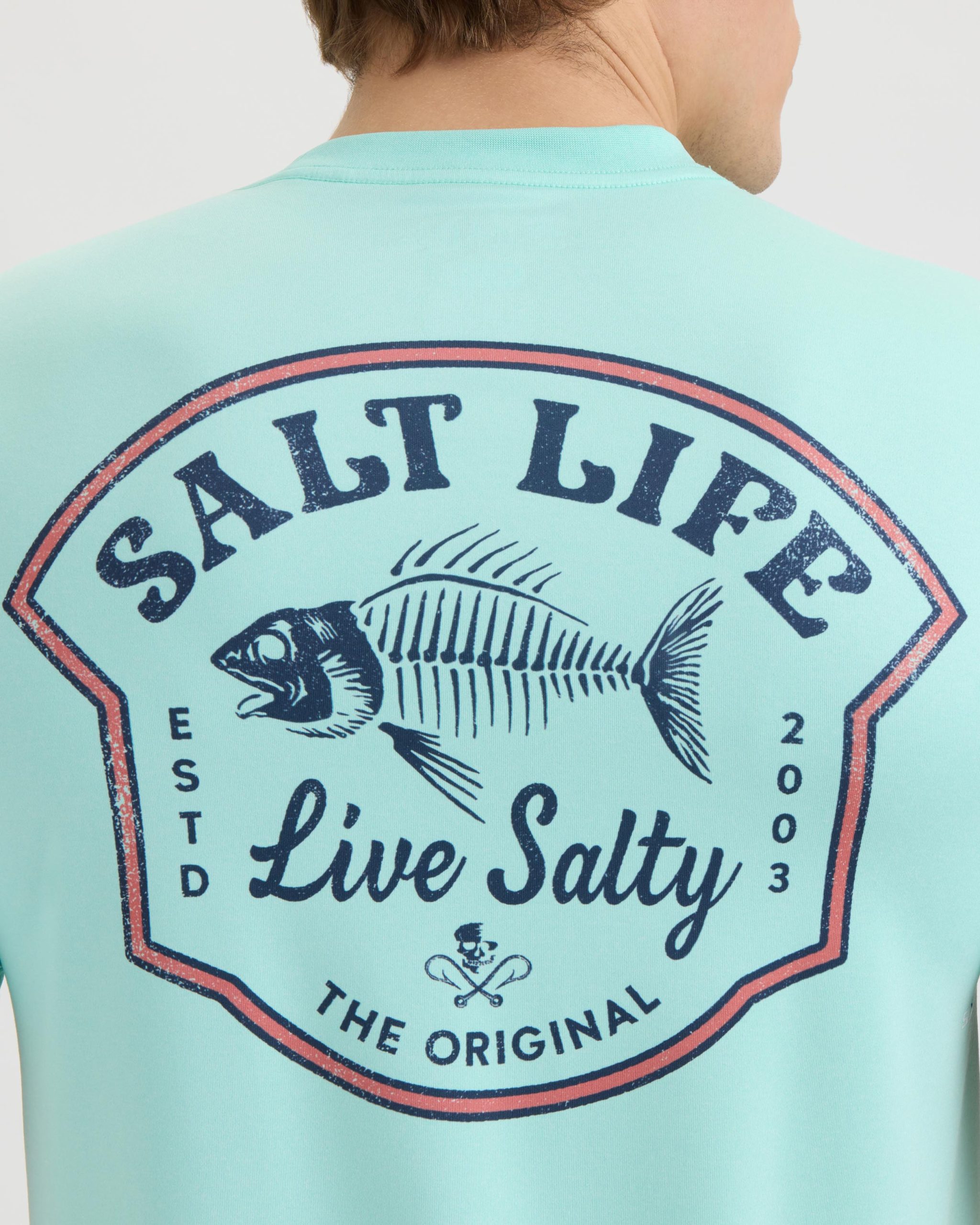 Men's Bone Fish Crest SLX Performance Short Sleeve Tee - Image 5