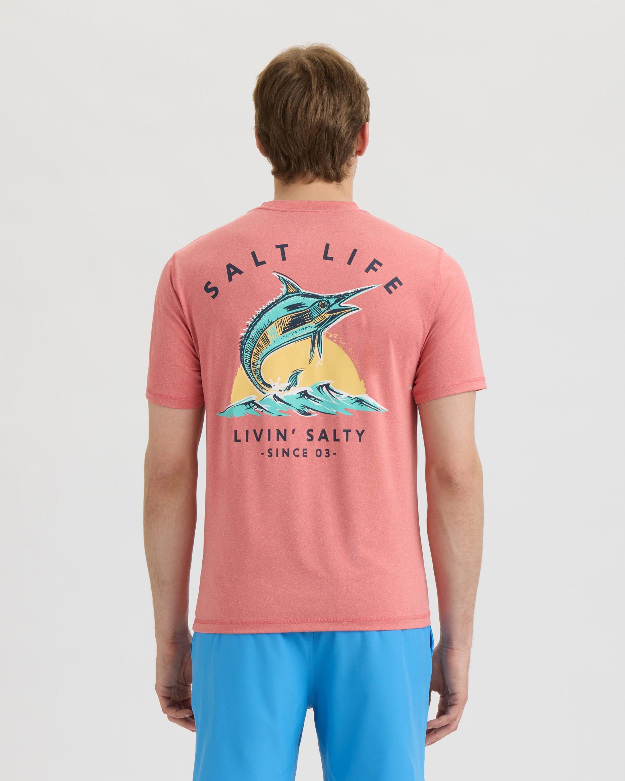 Men's Livin Salty SLX Performance Short Sleeve Tee - Image 4